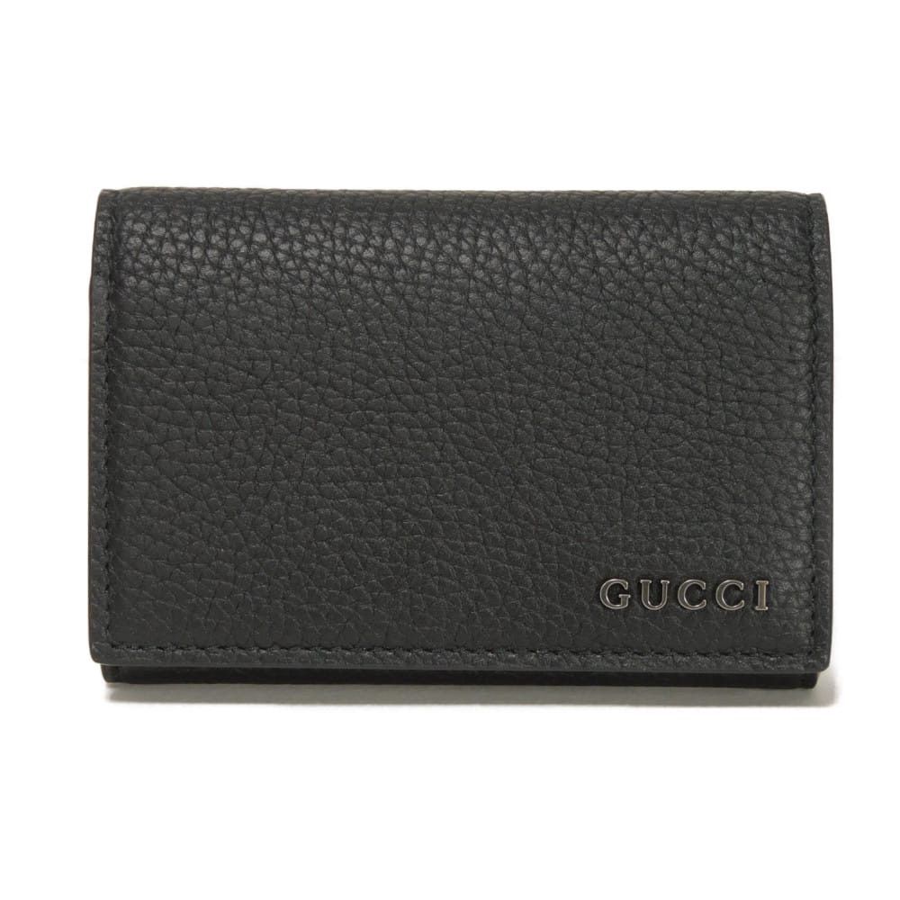 Gucci Gucci Gucci Logo Flap Card Holder Grained Calf Leather Card Case Limited Leather Card Case 771152 AAFX7 4241 DUTY FREE for USA Size ONE SIZE - 1 Thumbnail