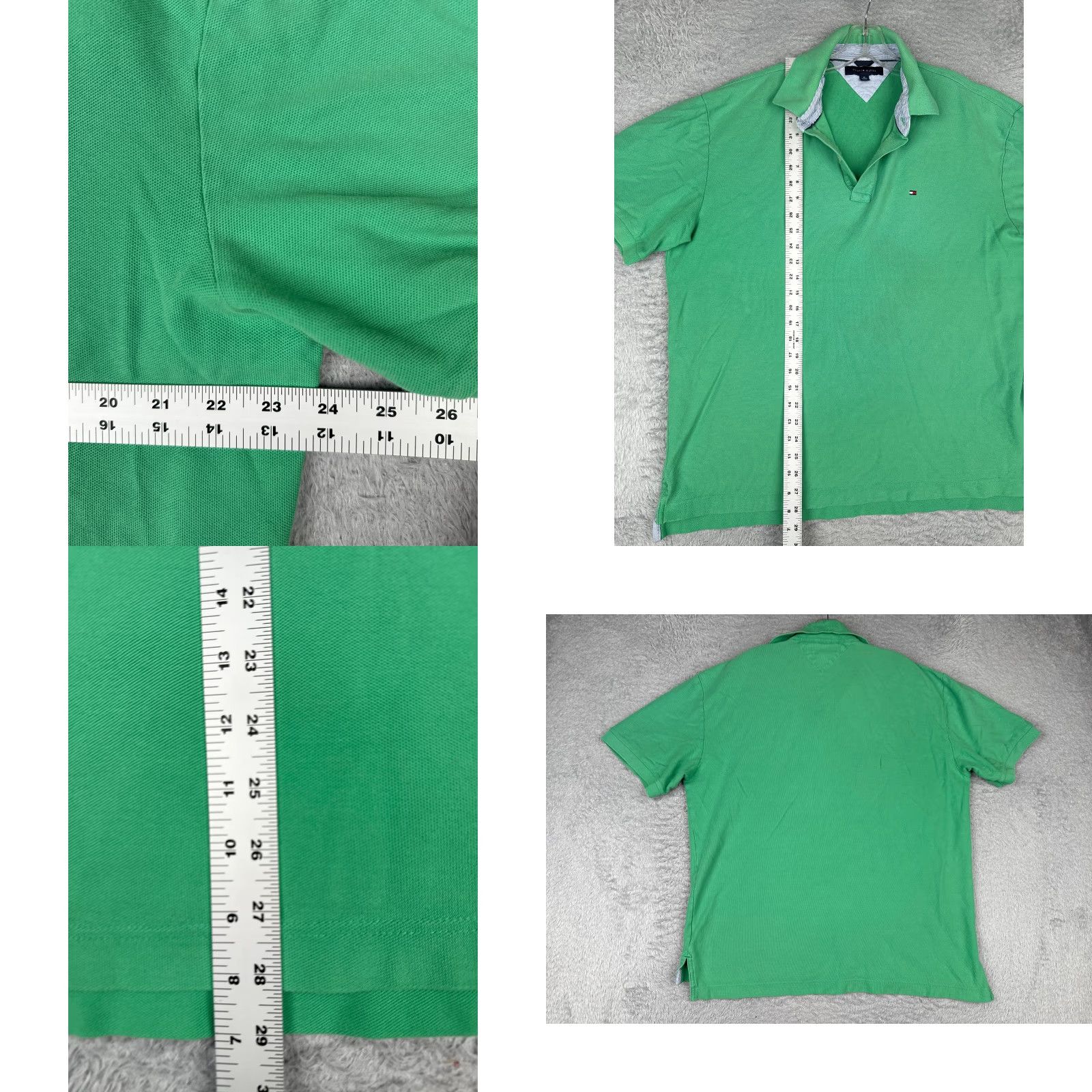 Tommy Hilfiger Tommy Hilfiger Polo Shirt Men Extra Large Green 100% Cotton Short Sleeve Slim Fit XL Green Polo Shirt Mens (Tommy Hilfiger) Size US XL / EU 56 / 4 - 8 Thumbnail