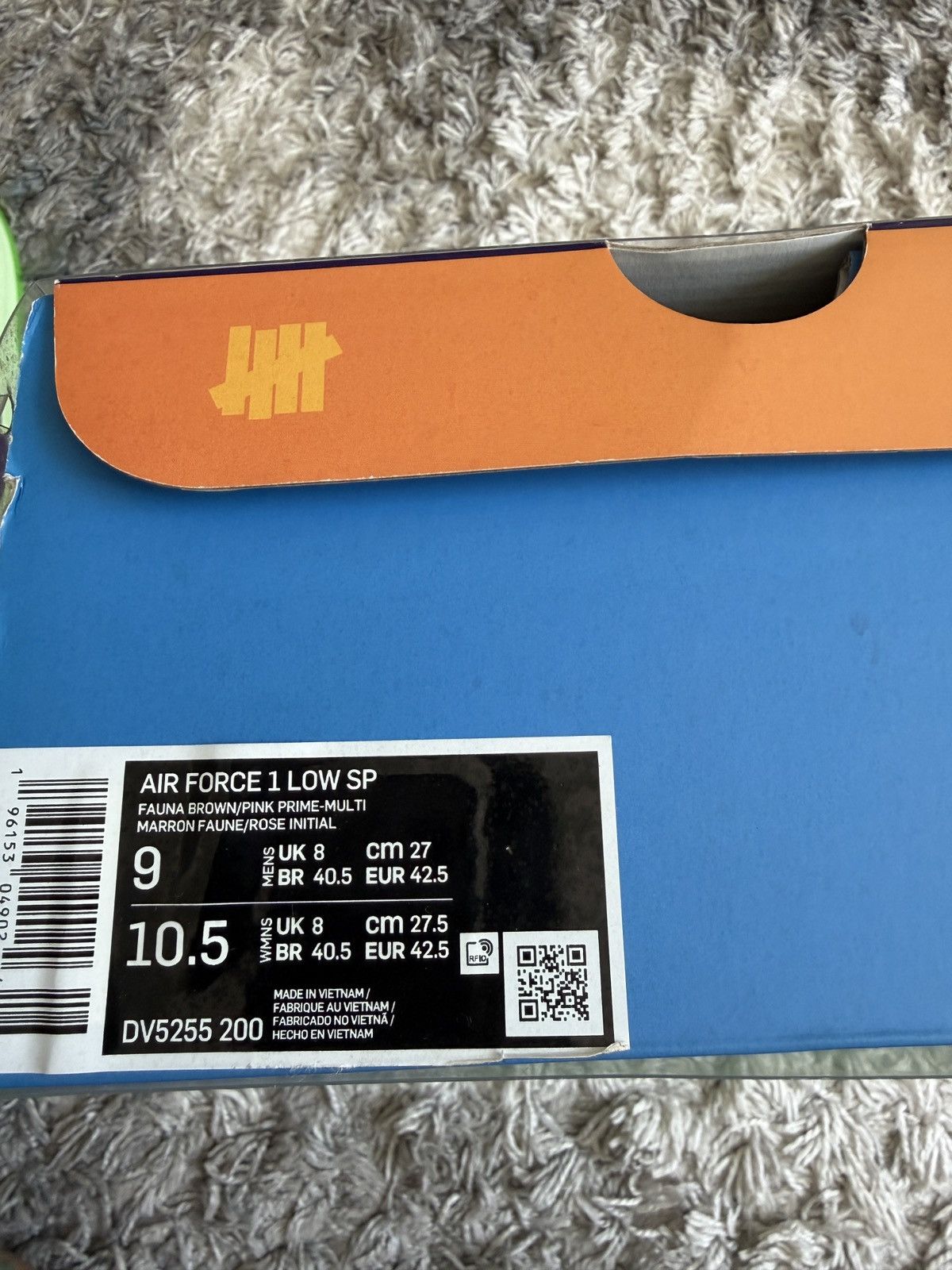 Nike × Undefeated Undefeated Nike Air Force 1 Size US 9 / EU 42 - 2 Thumbnail