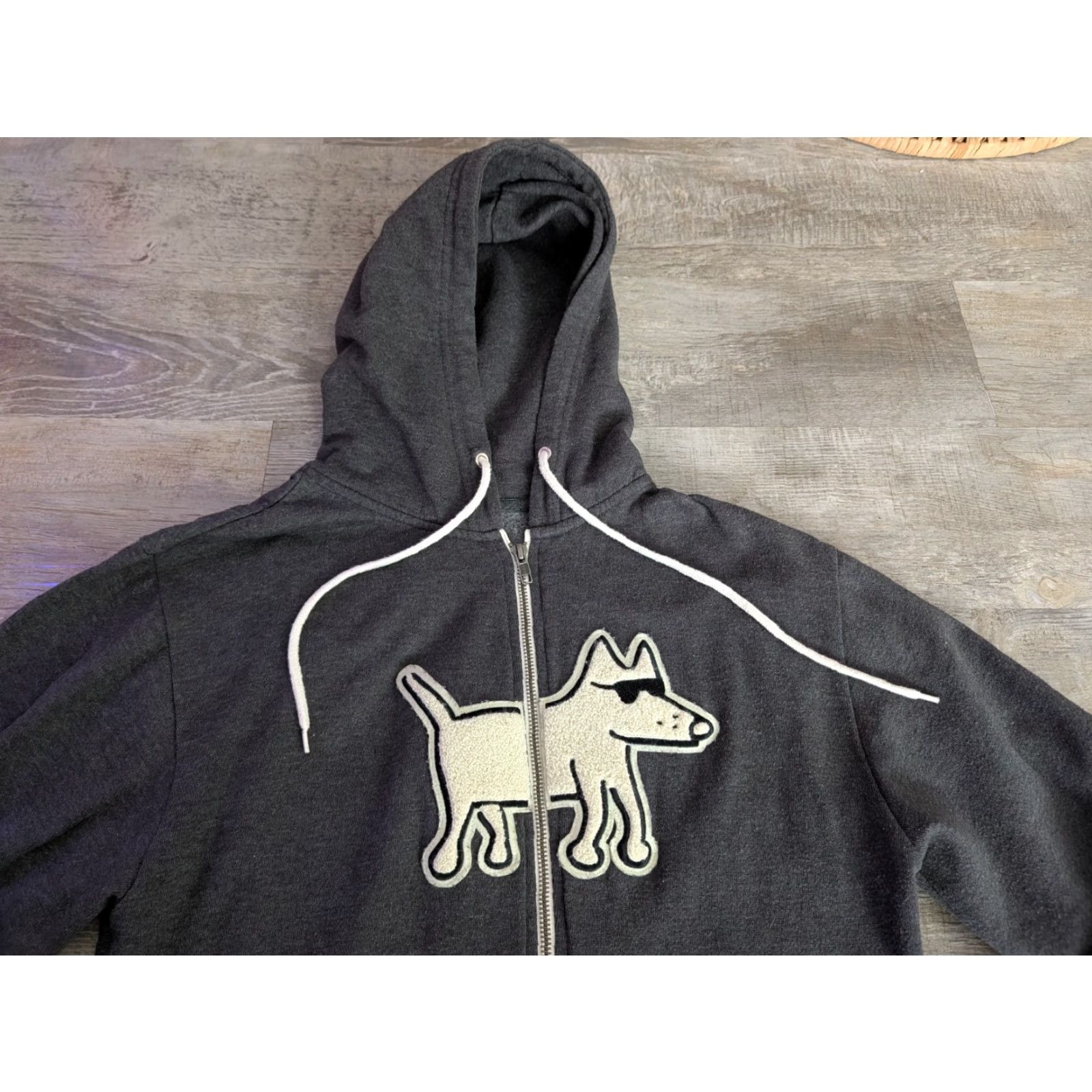 Vintage VINTAGE Teddy the Dog Zip Hoodie Split Applique Sweatshirt Obedience School Dropout Sz S Size S / US 4 / IT 40 - 4 Thumbnail