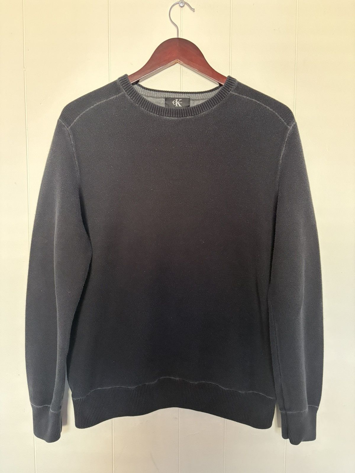 Calvin Klein Vintage black Calvin Klein pima cotton sweater Size US M / EU 48-50 / 2 - 1 Thumbnail