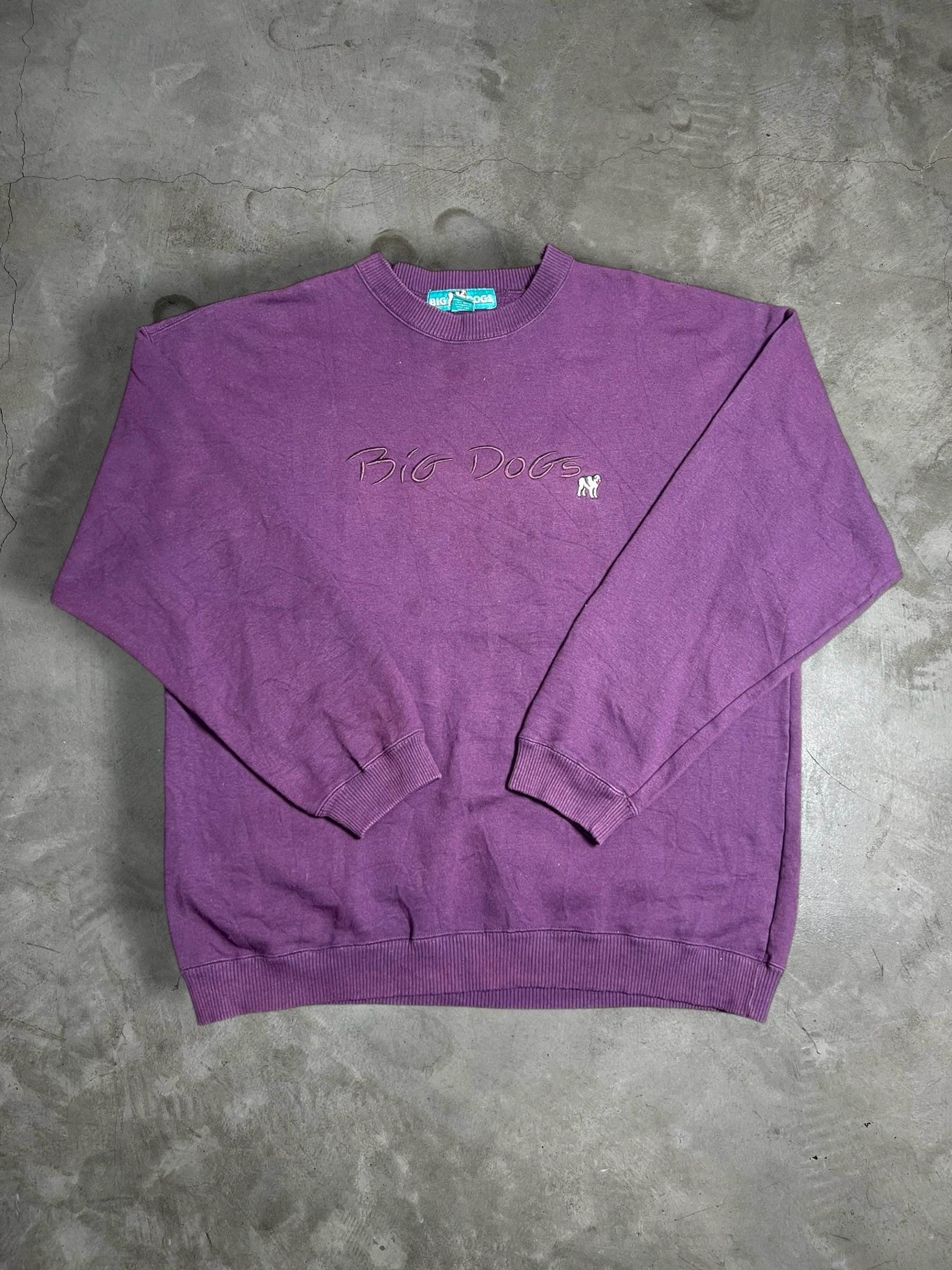 Big Dogs Vintage Big Dogs Spell Out Embroidery Sweatshirt (XL) JKA112 Size US XL / EU 56 / 4 - 1 Thumbnail