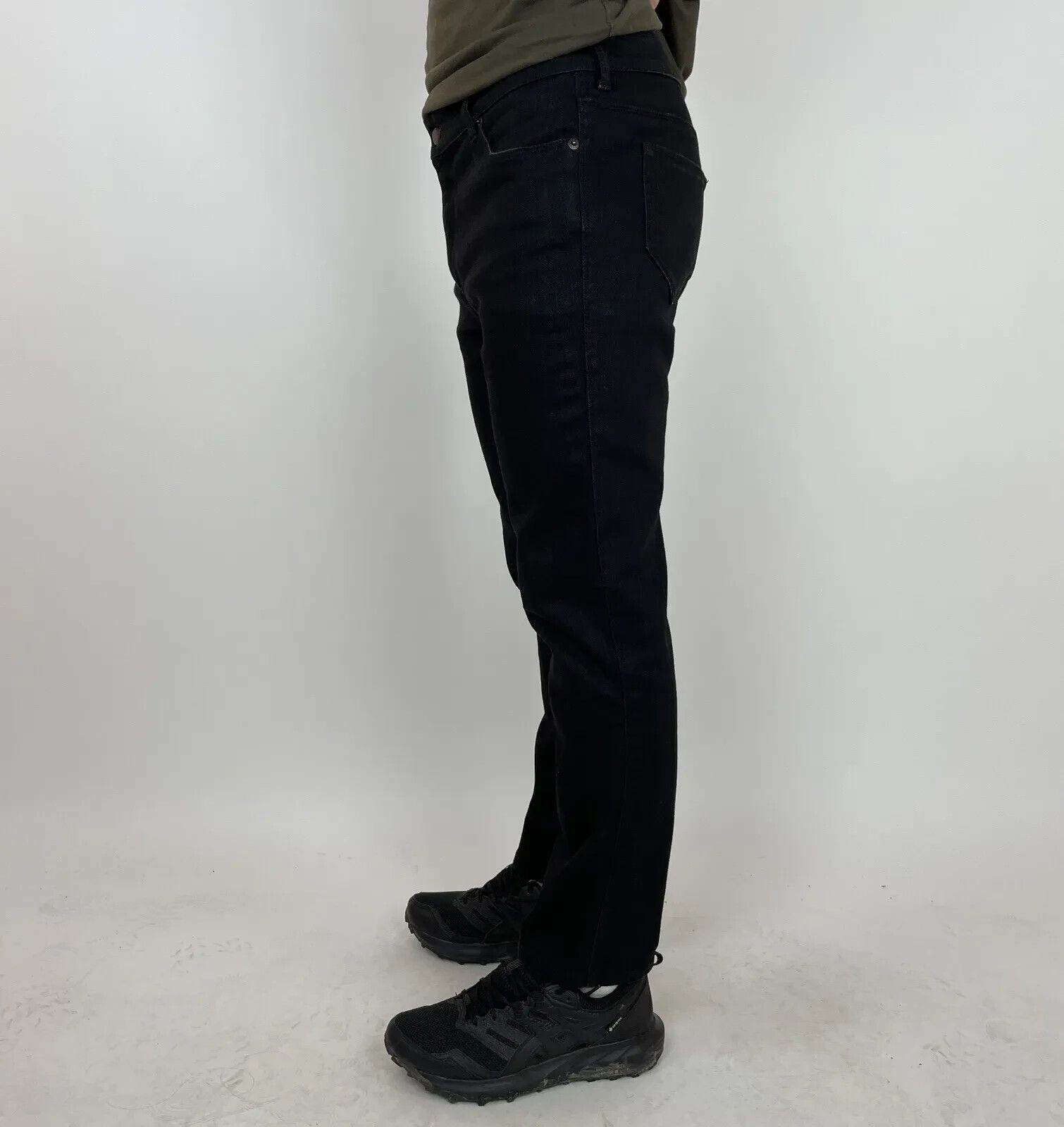 Prada PRADA Mens Tapered Jeans Black Denim Classic Trousers Basic Size US 31 - 3 Thumbnail