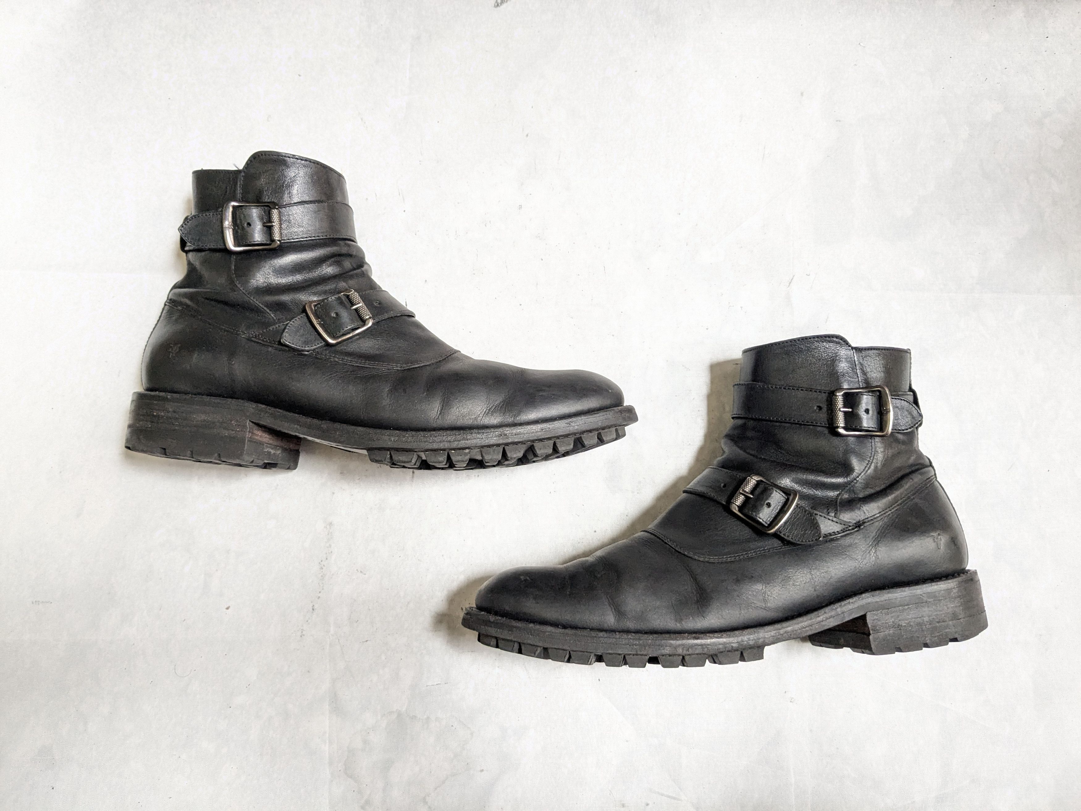 Frye Engineer Boots Black Leather 11.5 D Motorcycle Biker