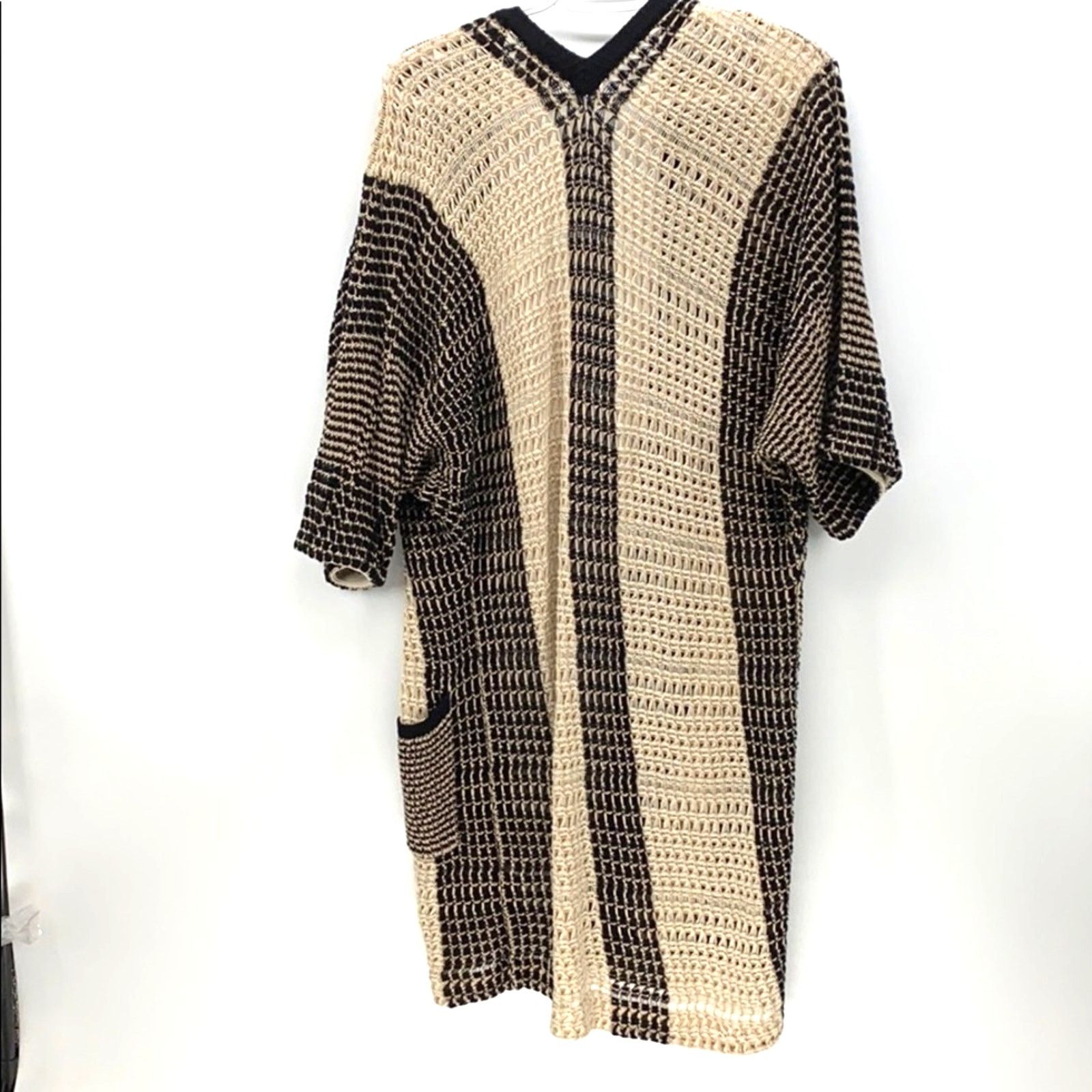 Lucky Brand Lucky Brand Glendora Grid Stitch long cardigan open knit S Size S / US 4 / IT 40 - 8 Thumbnail