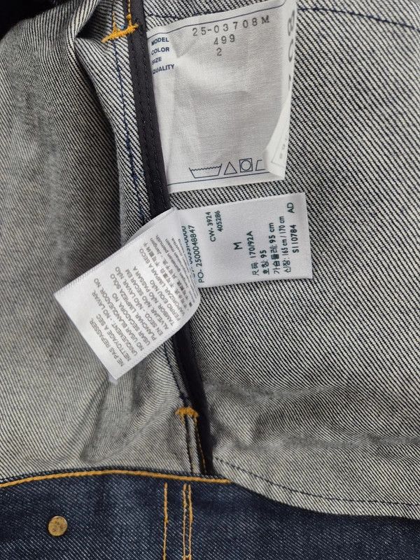 Levi's Levi's Sacai Men's Navy Blue Denim Trucker Jacket Size M Size US M / EU 48-50 / 2 - 12 Thumbnail