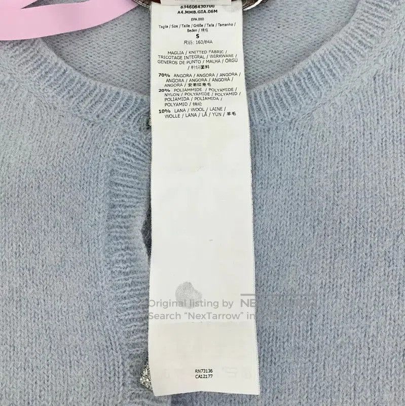 Max Mara MaxMara Blue Rabbit Fur Cardigan Sweater . Size S / US 4 / IT 40 - 7 Thumbnail