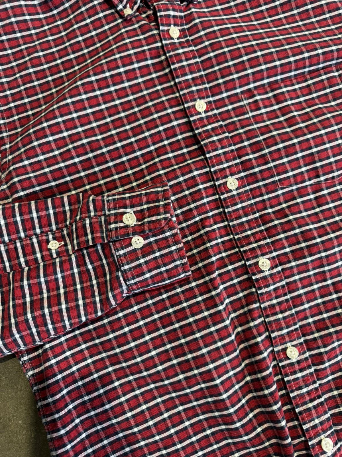 Brooks Brothers Brooks Brothers Red Fleece Patterned Button Up Shirt Size US L / EU 52-54 / 3 - 5 Thumbnail