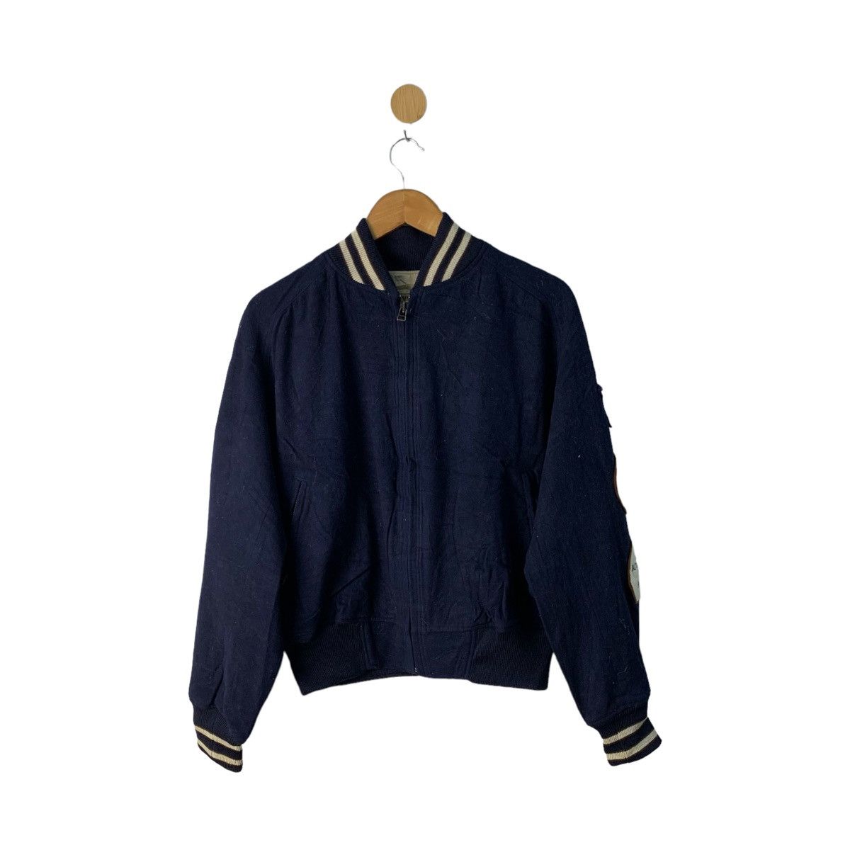 Varsity Jacket Wool Navy North Marine Drive By Ben Watt