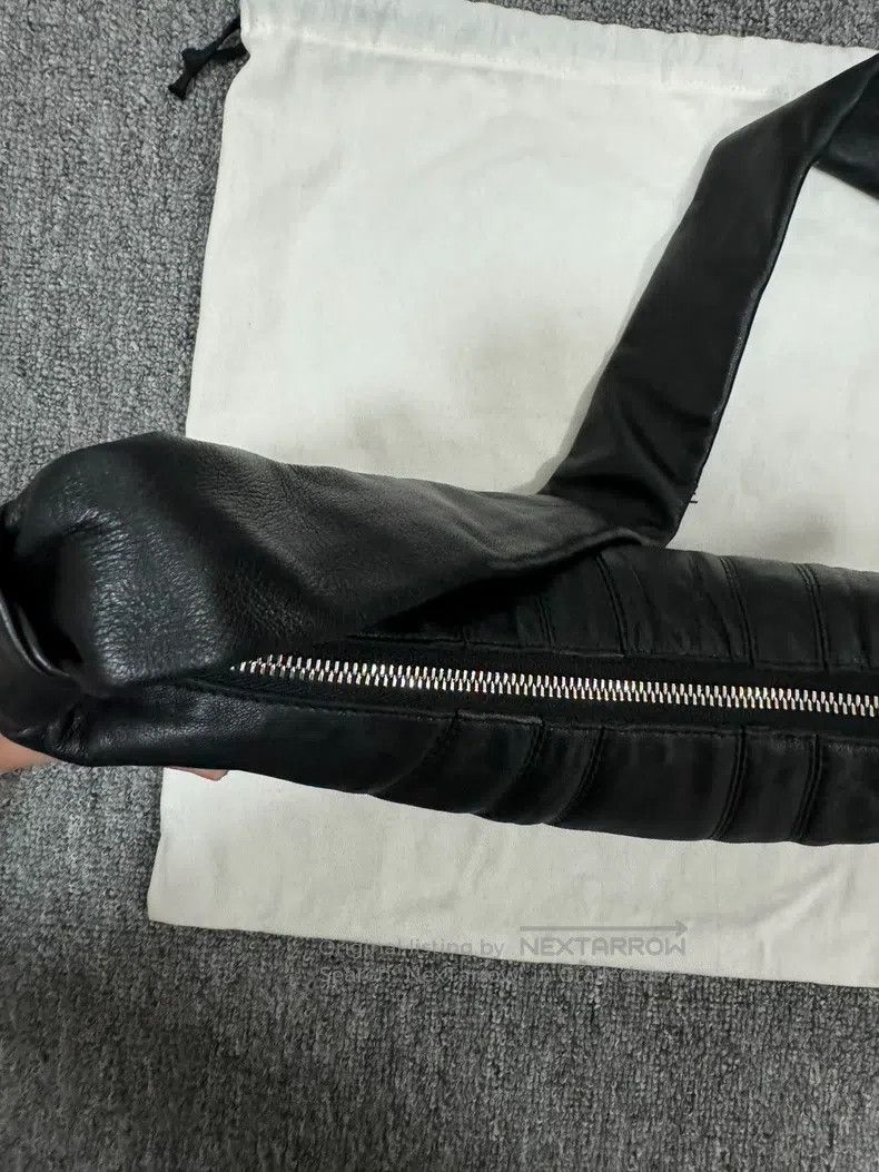 LEMAIRE Small Black Lamb Leather Horn Bag