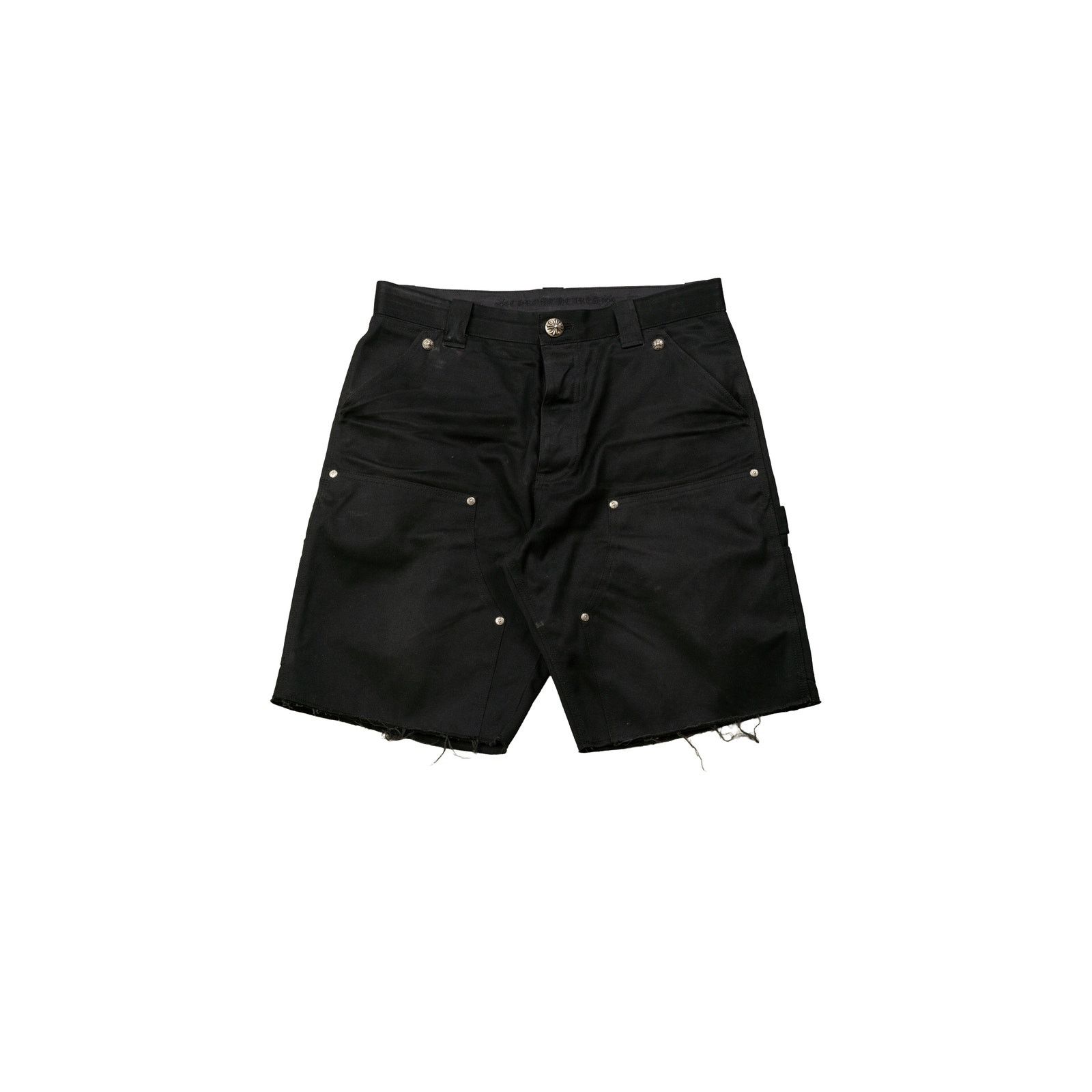 Chrome Hearts Black Double Knee Denim Shorts Size US 32 / EU 48 - 1 Thumbnail