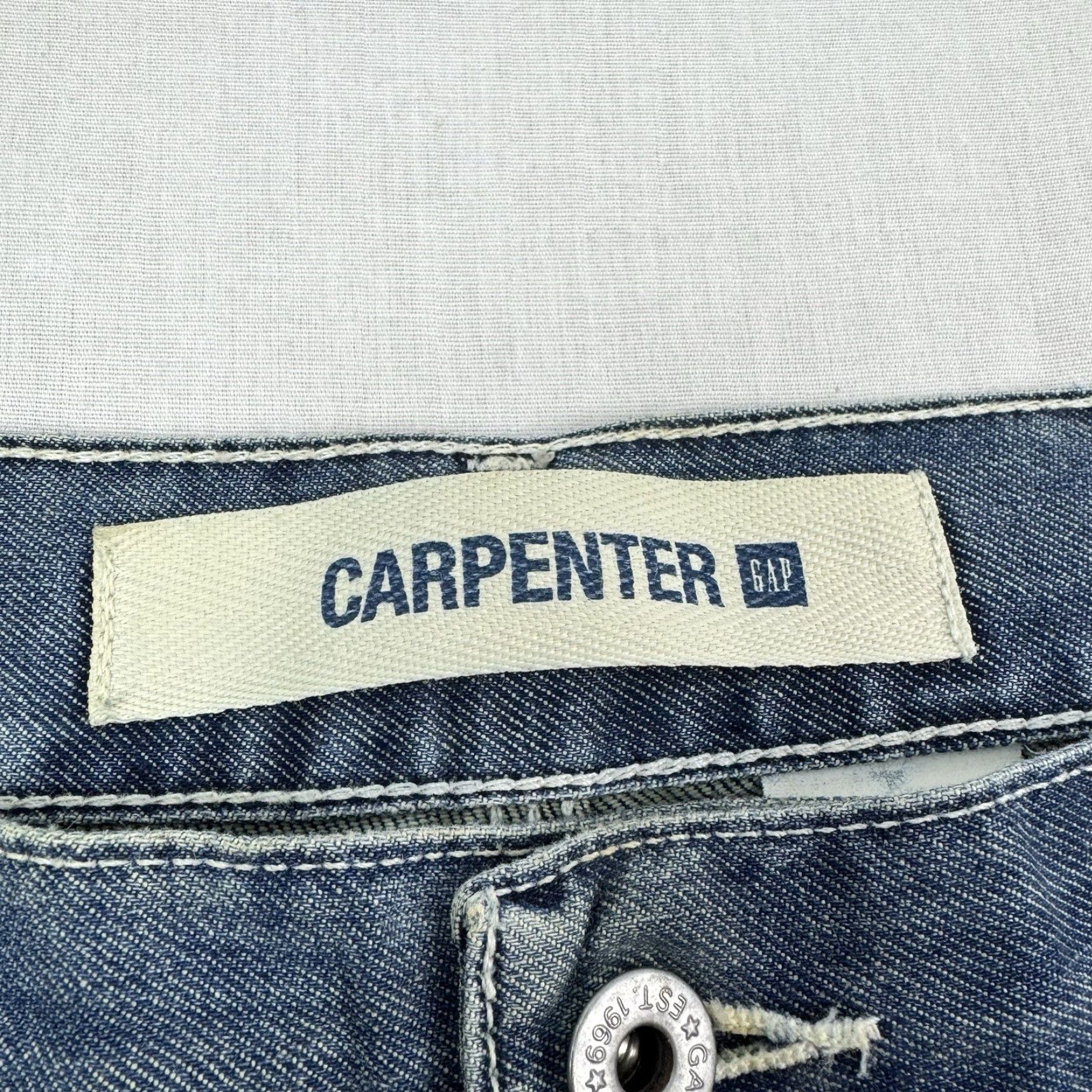 Gap VINTAGE Gap Carpenter Jean Shorts Adult 33 Blue Baggy Grunge 90s Mens Size US 33 - 3 Thumbnail