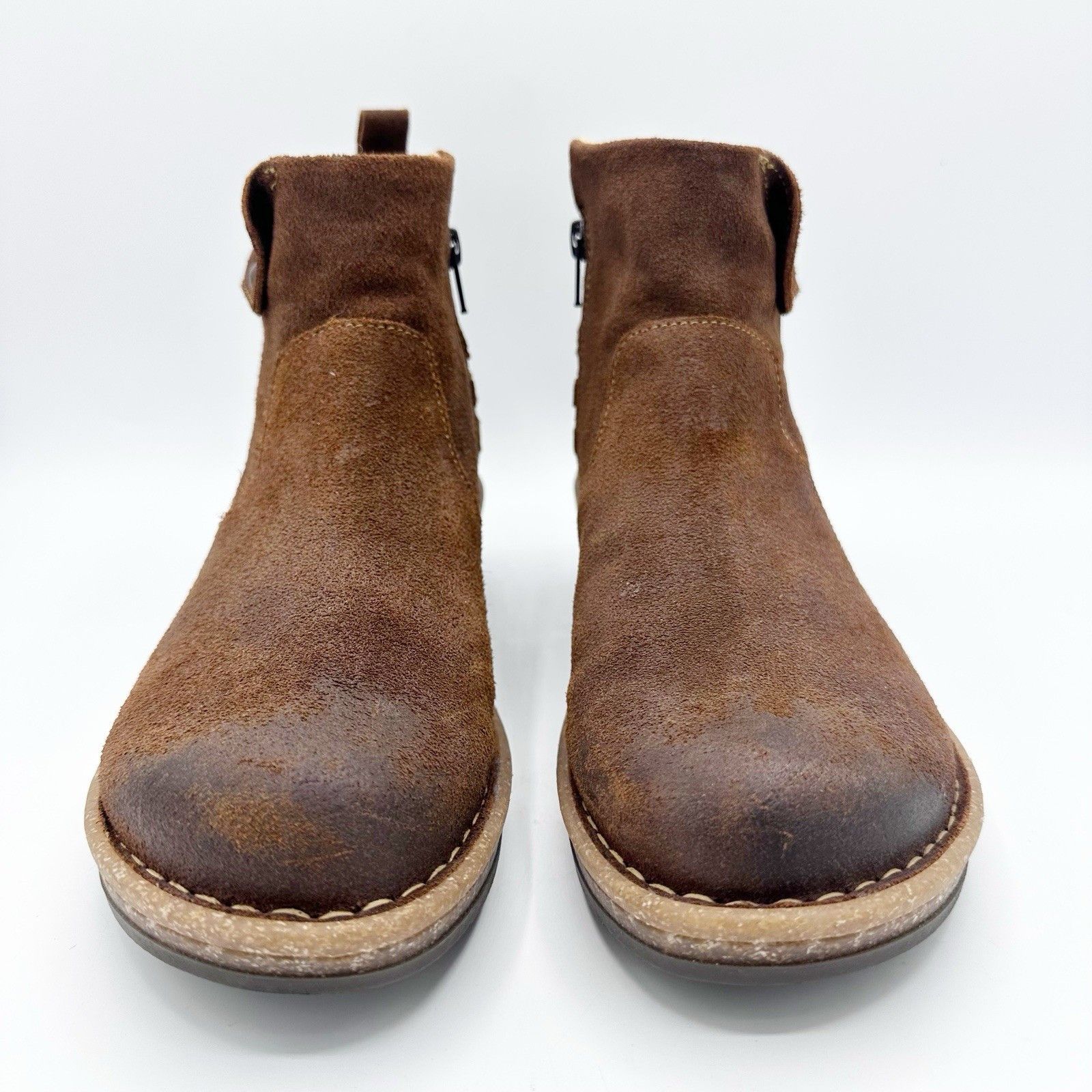 Born Born Vaughn Boots Women's Sz 10 Brown Leather Ankle Booties Size US 10 / IT 40 - 5 Thumbnail