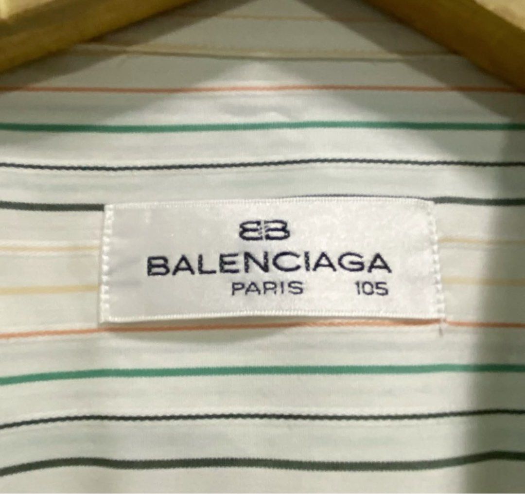 Balenciaga Vintage Balenciaga Striped Shirt Size US M / EU 48-50 / 2 - 5 Thumbnail
