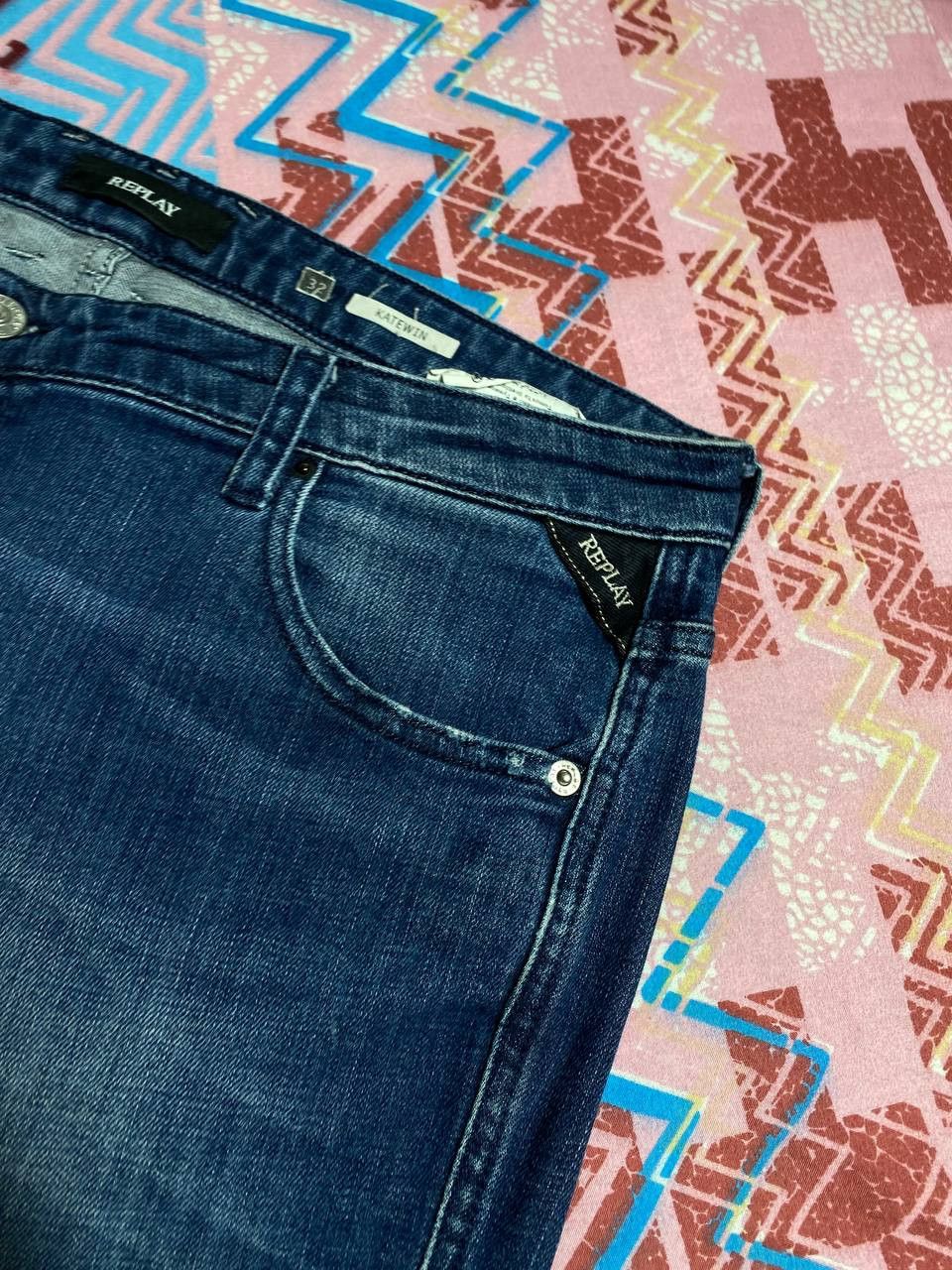 Replay × Vintage Replay Y2K Jeans Grunge Mudwash Denim vintage straight faded Size US 32 / EU 48 - 13 Thumbnail