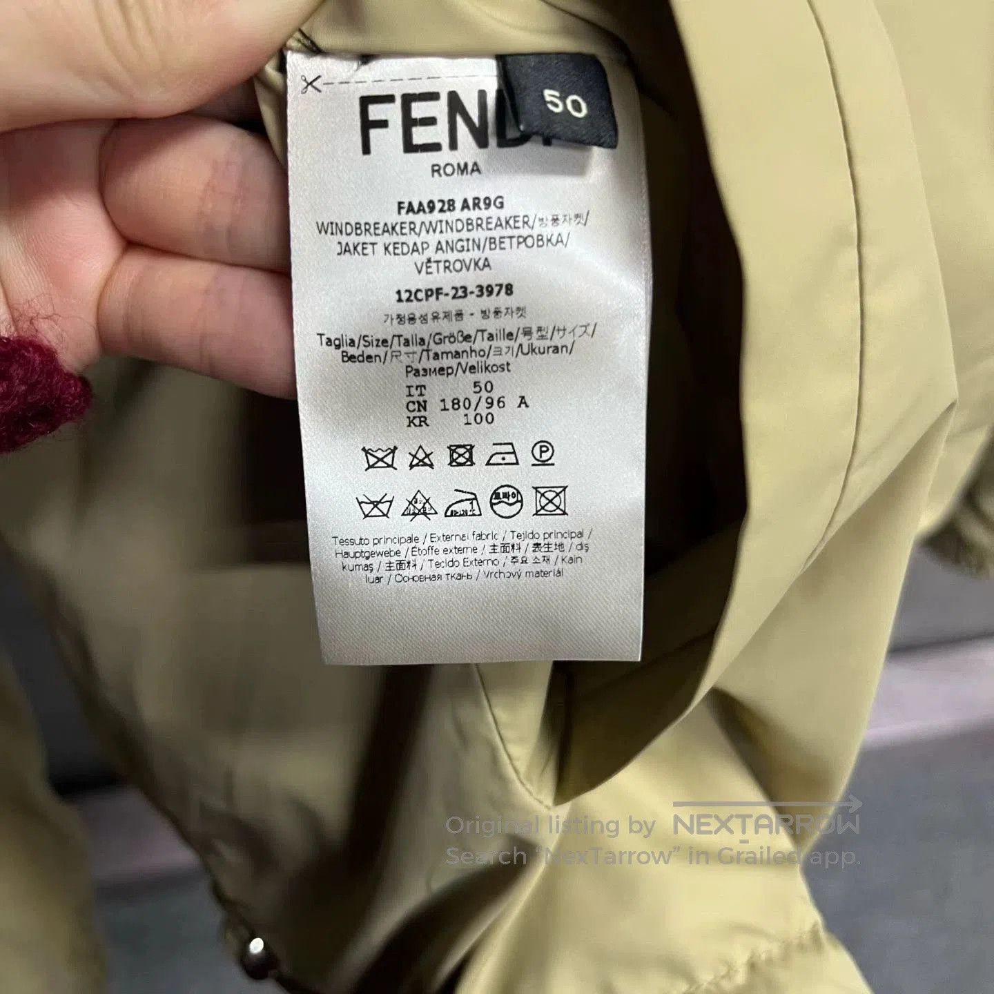 Fendi reversible green printed hooded jacket. Size US L / EU 52-54 / 3 - 4 Thumbnail