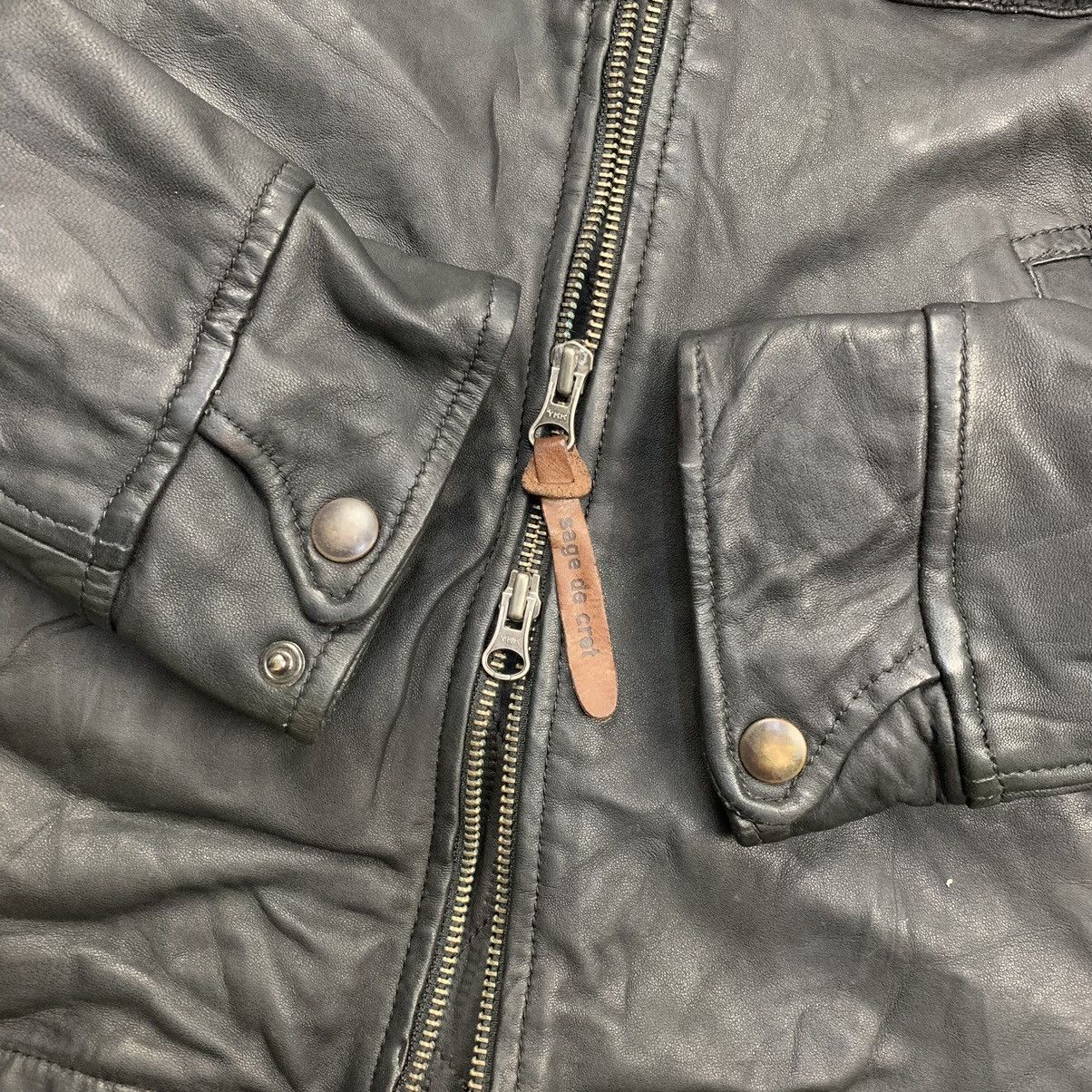 Isamu Katayama Backlash Sage de cret cargo leather jacket Size US M / EU 48-50 / 2 - 8 Thumbnail