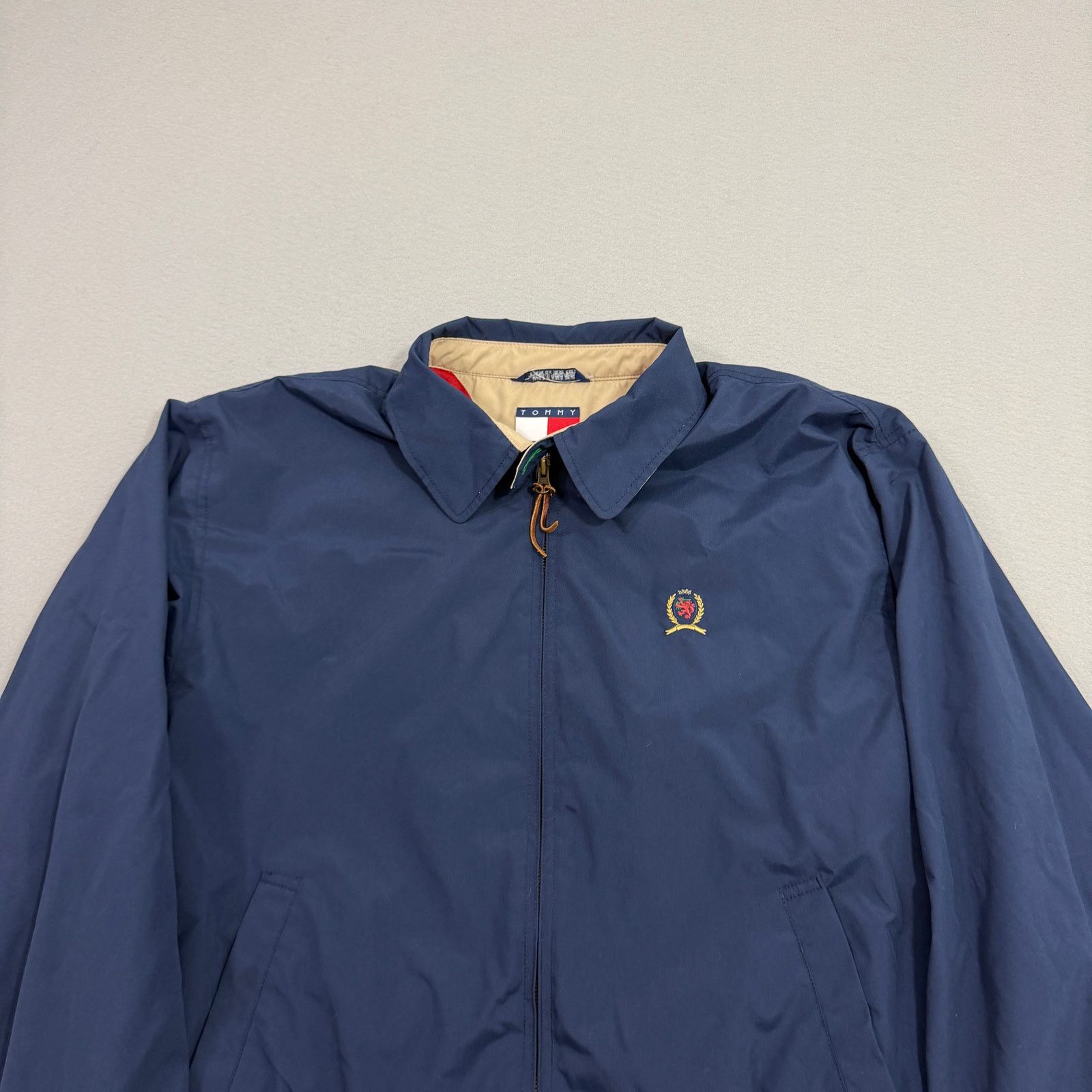 Tommy Hilfiger Vintage Tommy Hilfiger Bomber Jacket Large Blue Fleece Lined Size US L / EU 52-54 / 3 - 2 Thumbnail