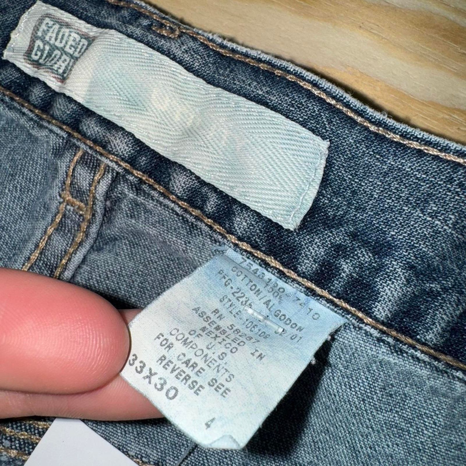 Faded Glory Vintage y2k faded glory light wash 00s wide leg baggy pants Size US 33 - 4 Thumbnail
