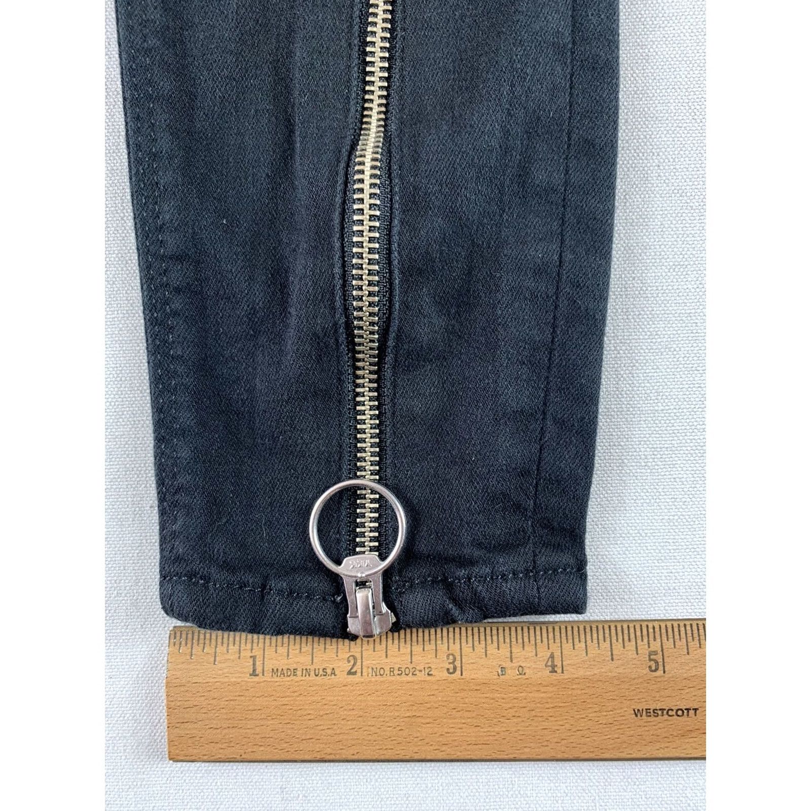 Vintage BLACK ORCHID LOS ANGELES JEANS WOMENS SKINNY 24 NOLA FRONT ZIP BLACK Size 42" / US 20 - 3 Thumbnail