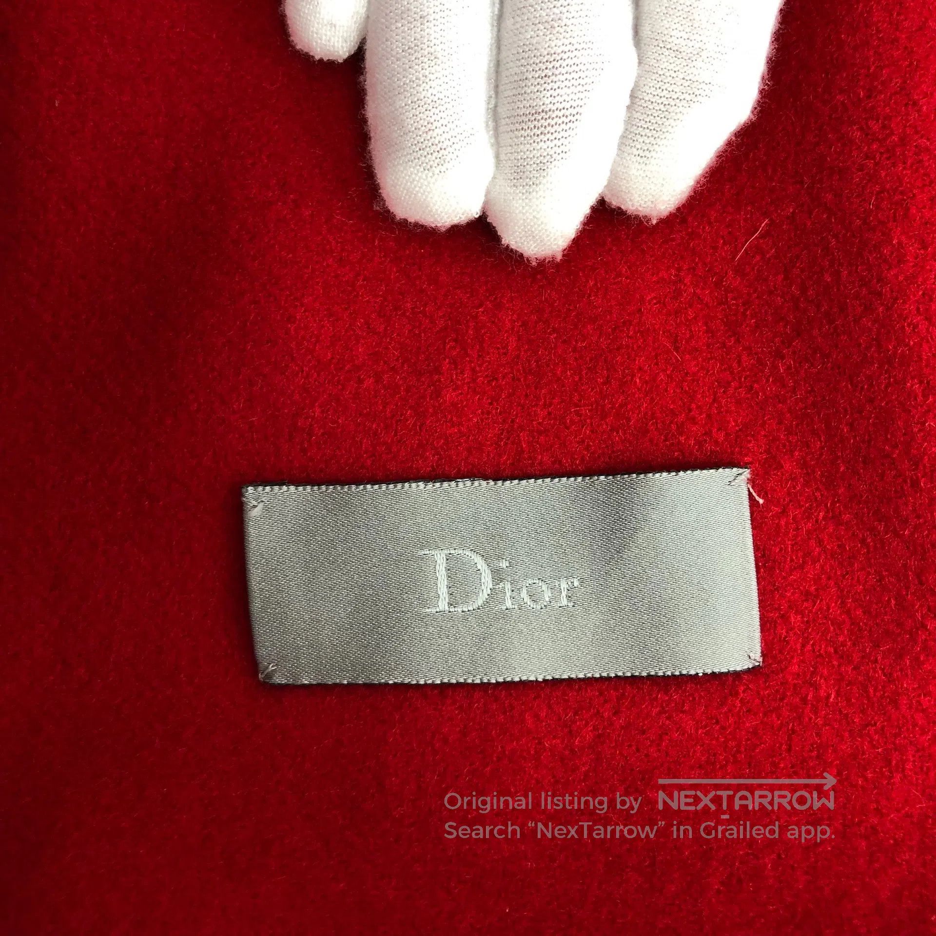Dior Dior Red Cashmere Stand Collar Belted Trench Coat| Size US S / EU 44-46 / 1 - 5 Thumbnail