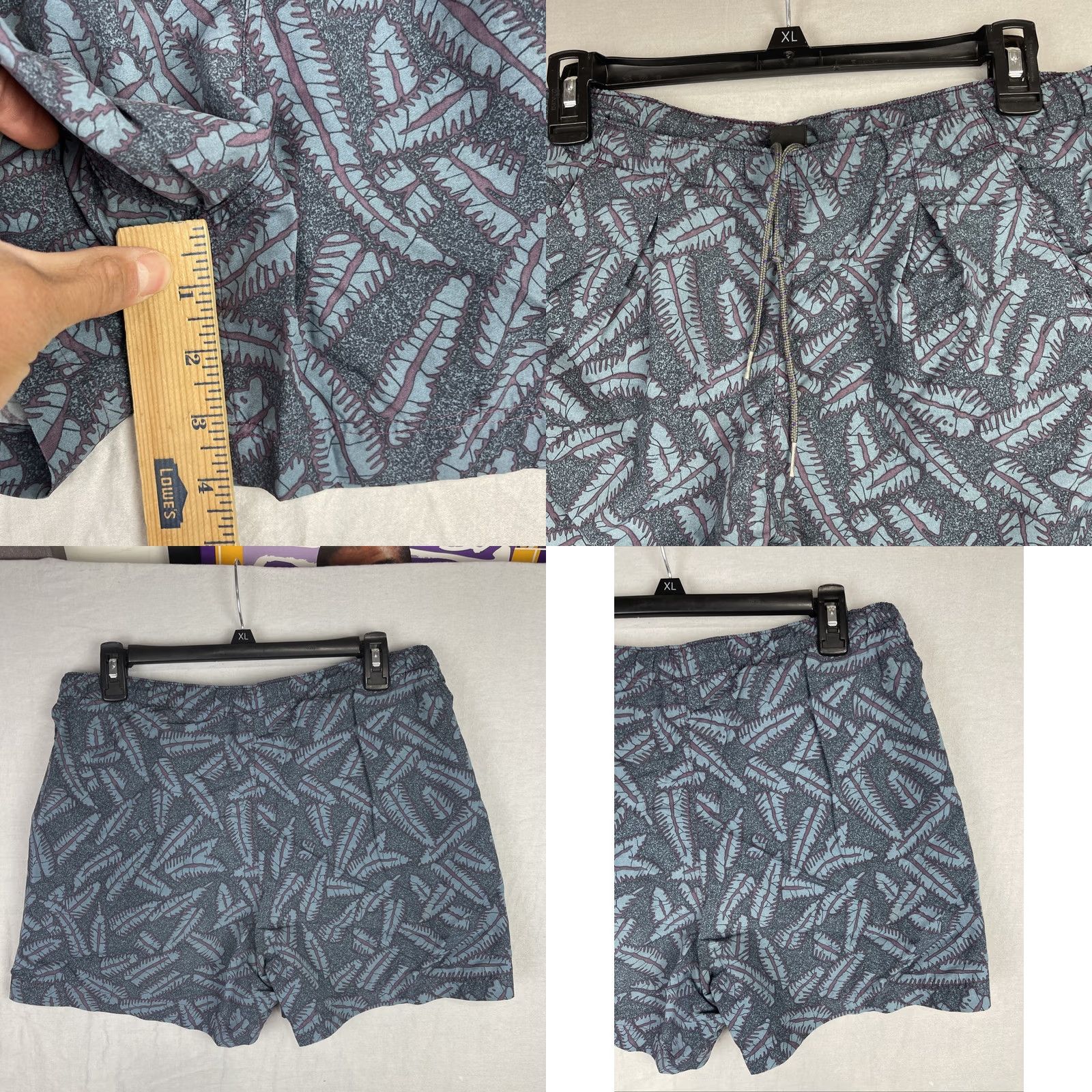 Patagonia VINTAGE Patagonia Shorts Mens XS Blue Baggies Jungle Leaf Drawstring Outdoor Size US 31 - 8 Thumbnail