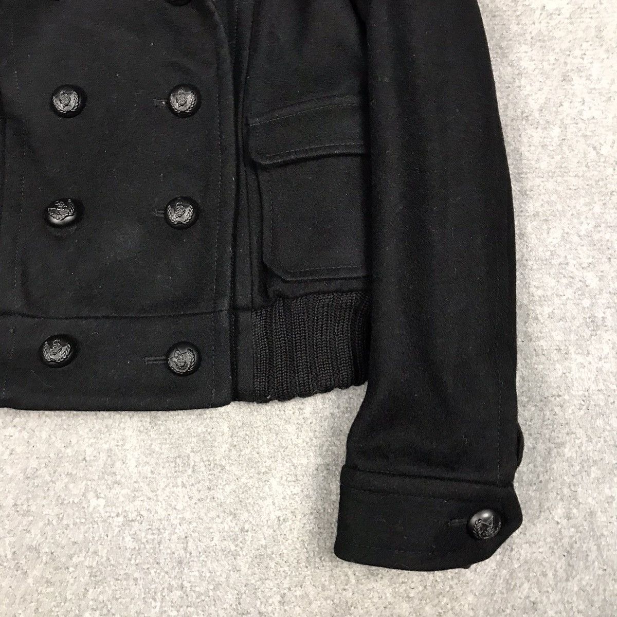 Japanese Brand × MOUSSY MOUSSY BLACK WOOL DOUBLE BREASTED JACKET Size US S / EU 44-46 / 1 - 5 Thumbnail