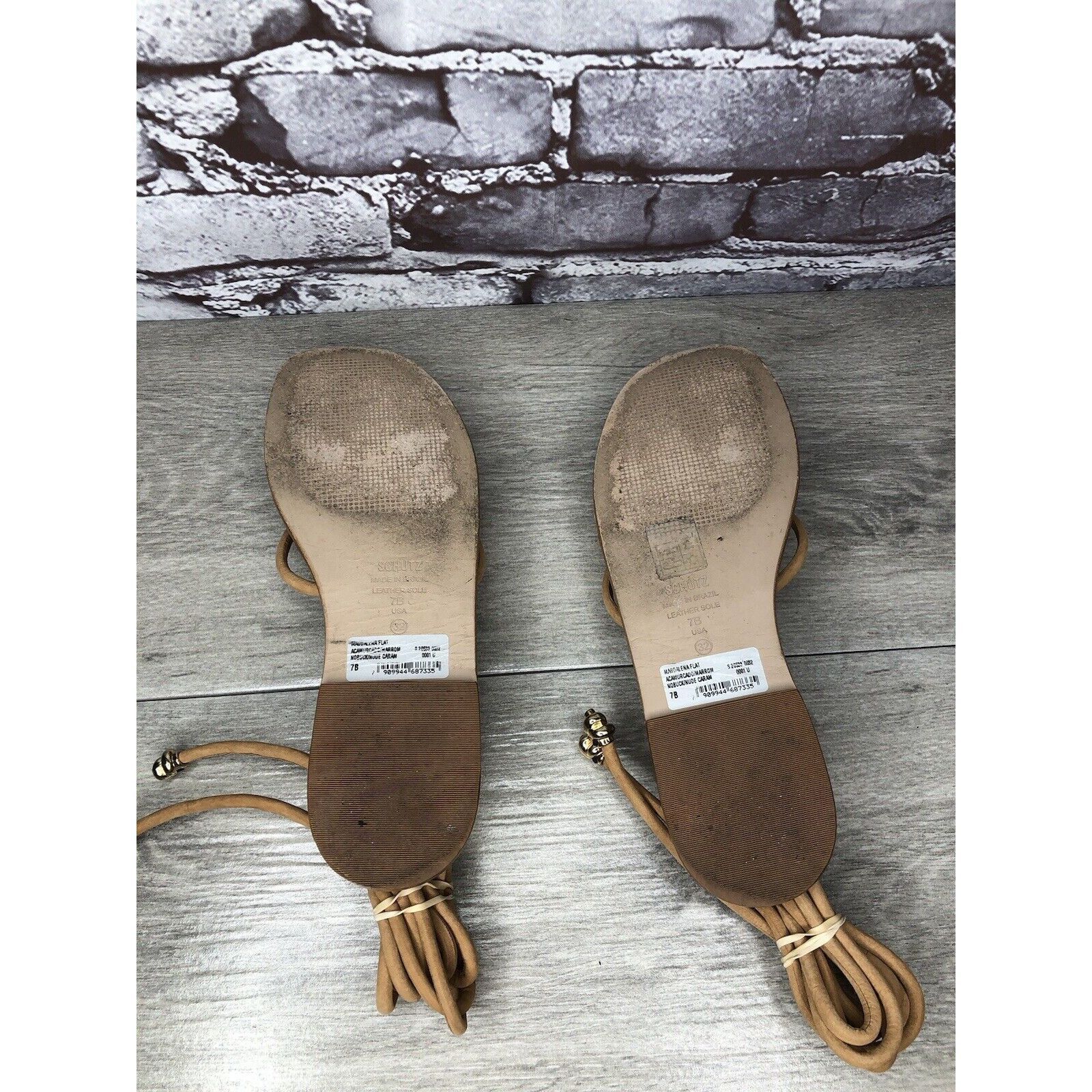 Other SCHUTZ Magdalena Nude Caramel Nubuck Boho Ankle Lace Sandals Size US 7 / IT 37 - 19 Thumbnail
