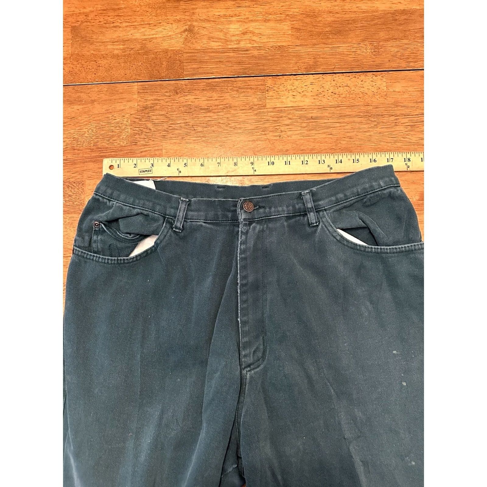 NEXT VINTAGE What’s Next? Jeans Size 20 Green 80s Talon Zipper Size 42" / US 20 - 6 Thumbnail