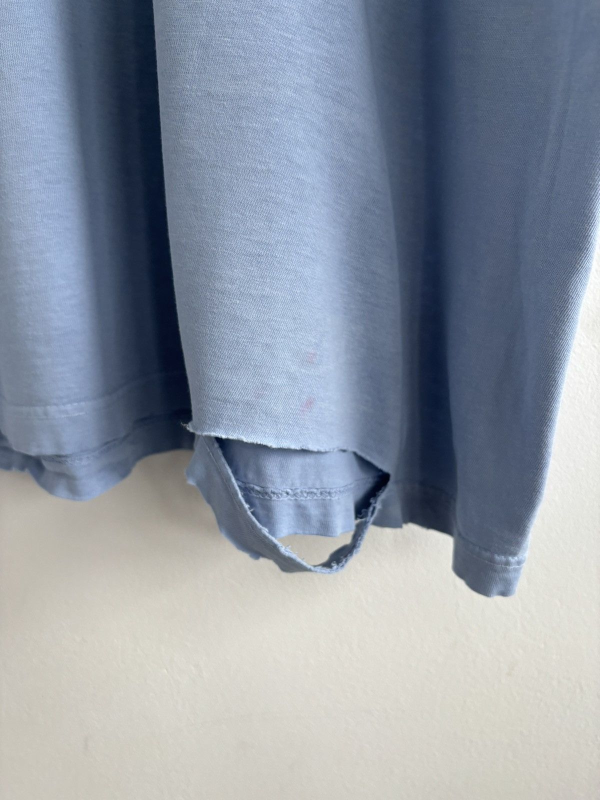 Polo Ralph Lauren × Ralph Lauren Vintage Polo Ralph Lauren Blue Distressed Tee Size US XXL / EU 58 / 5 - 6 Thumbnail