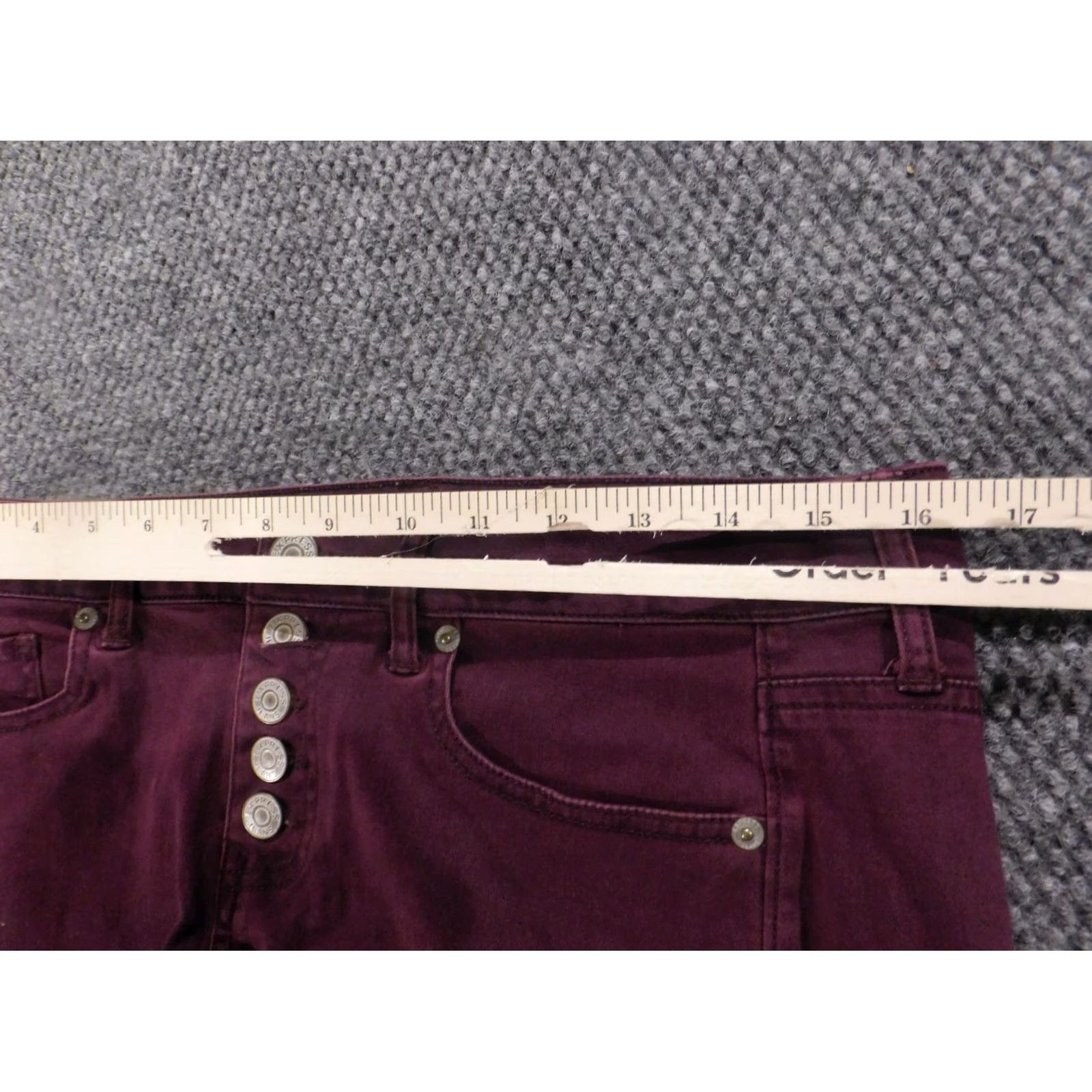 Express Express Womens Shorts 4 Purple Cut-Off Button Stretch Knit Cotton Blend Zipper Flat Front Classic Casual Summer Regular Womens Size 27" / US 4 / IT 40 - 3 Thumbnail