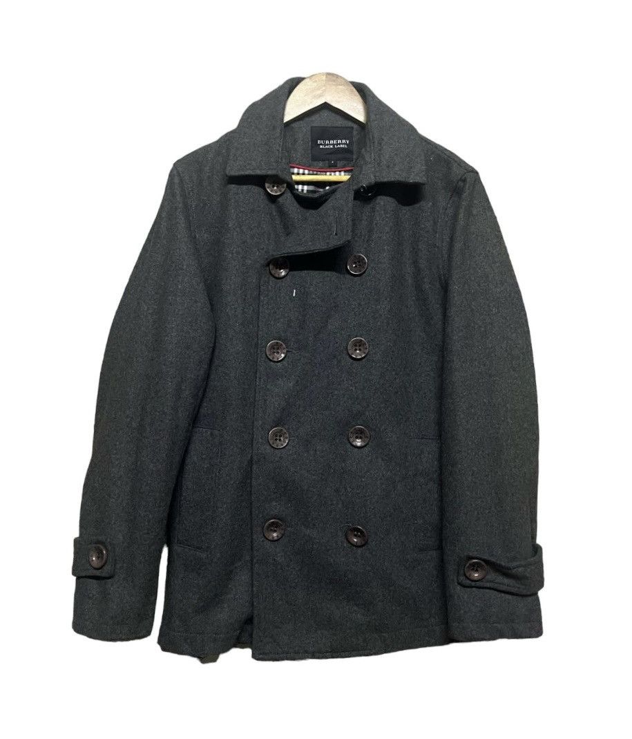 Burberry Black Label Wool Double Breasted Parka Jacket