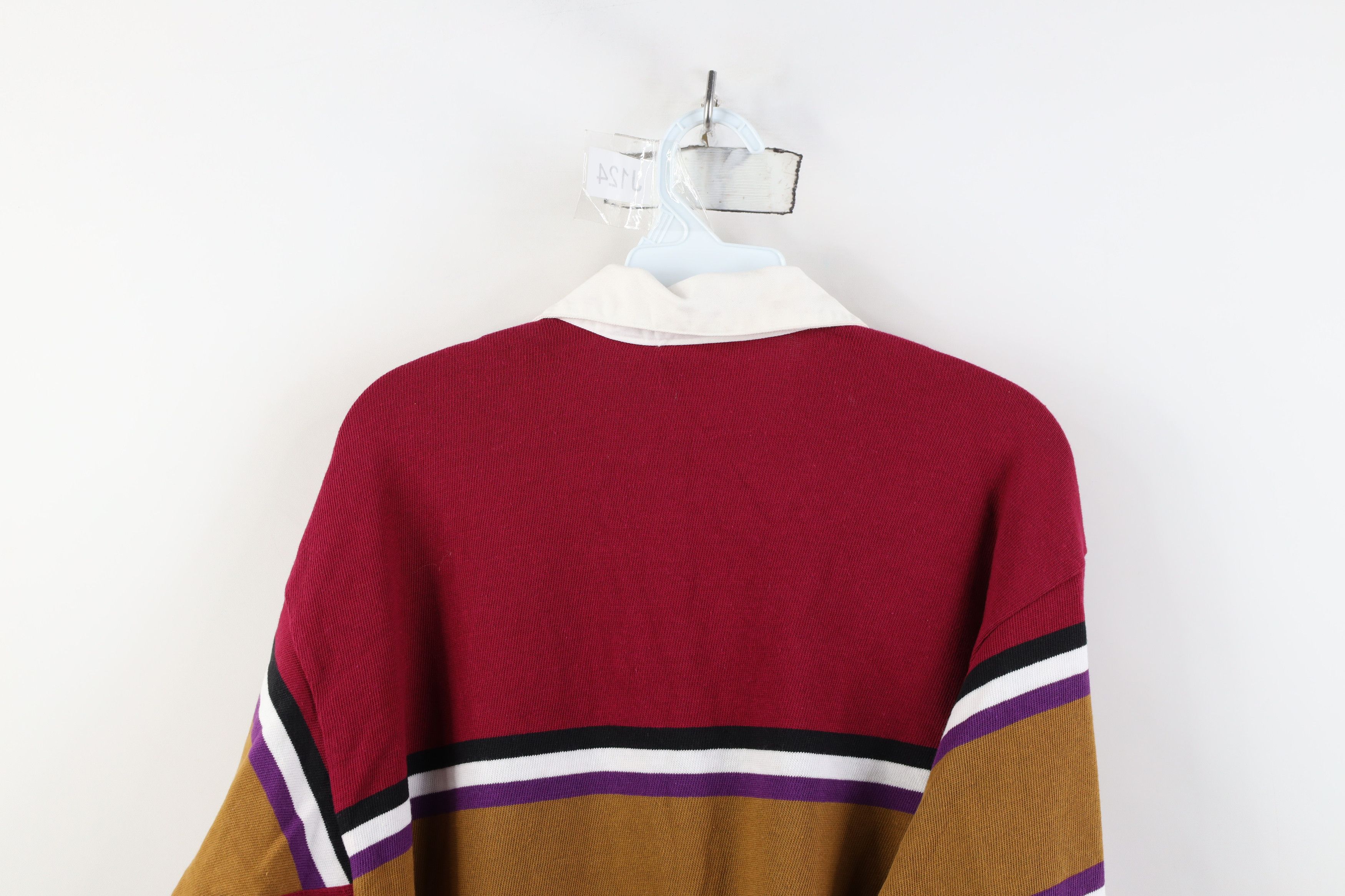 Vintage Vintage 90s Streetwear Block Knit Long Sleeve Rugby Polo Size US M / EU 48-50 / 2 - 13 Thumbnail