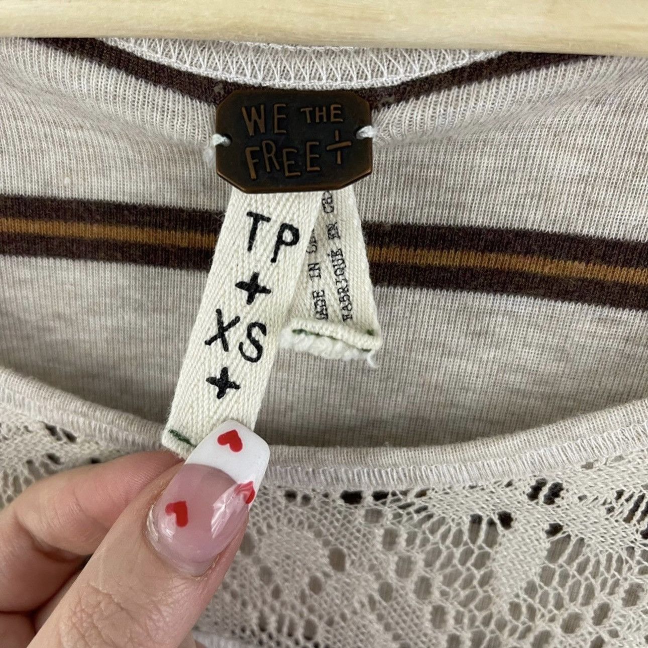 Free People FREE PEOPLE Creme Ivory Eyelet Lace Great Falls Montana Top Size XS / US 0-2 / IT 36-38 - 7 Thumbnail