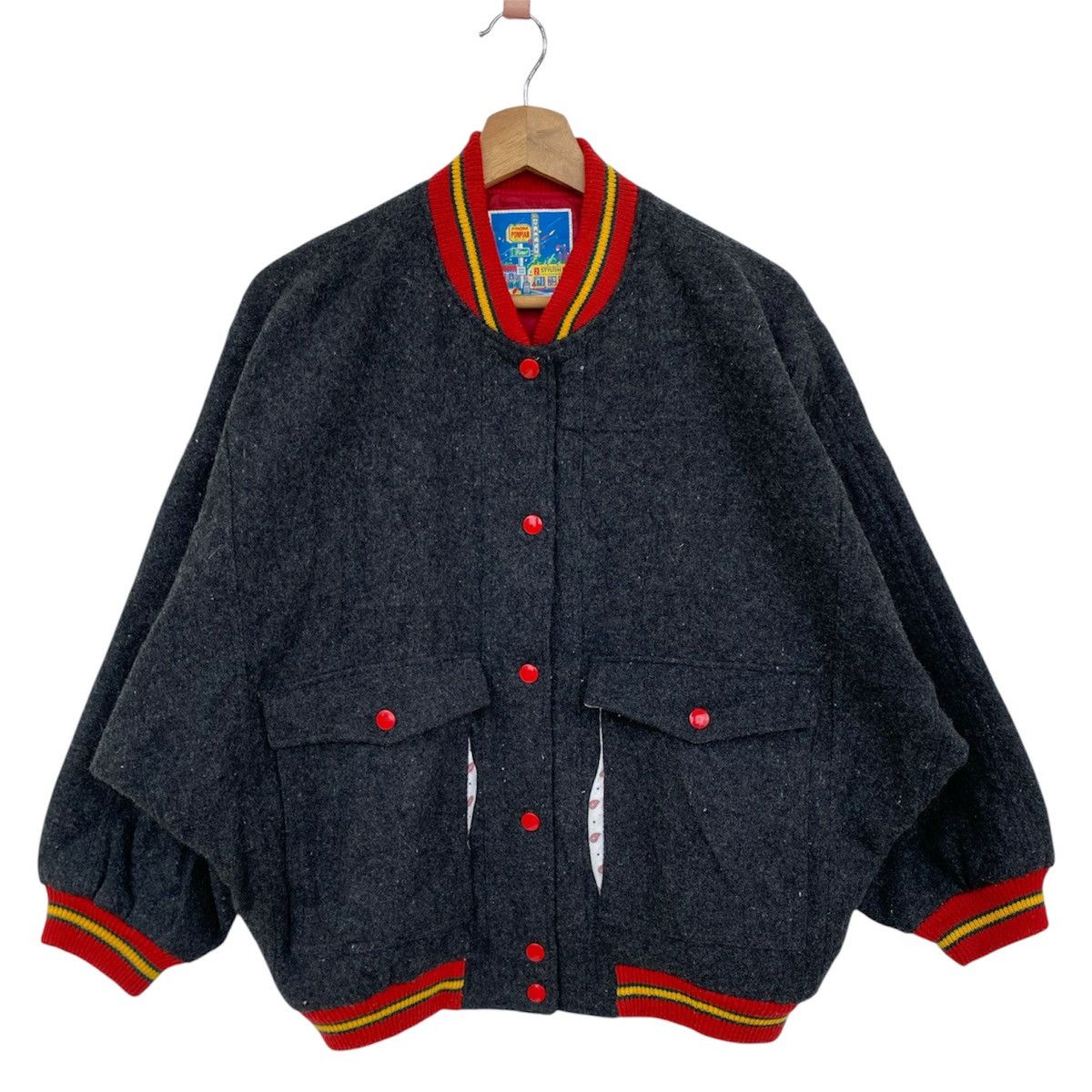 Japanese Brand Vintage Ponpian Varsity Jacket Size US M / EU 48-50 / 2 - 2 Thumbnail