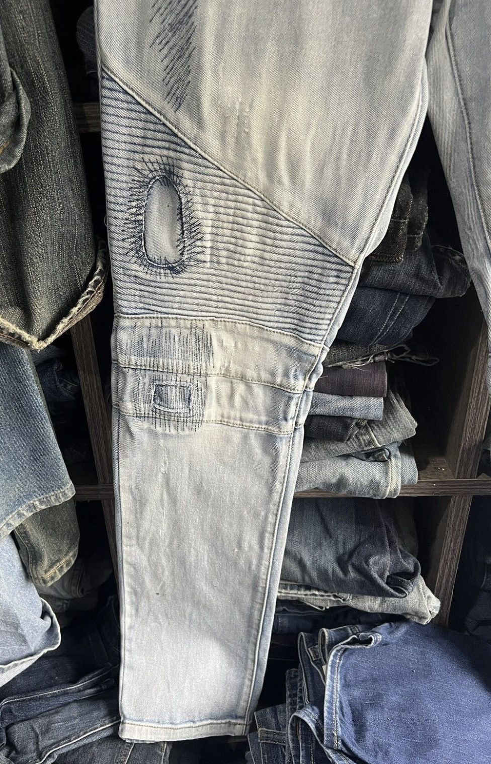 In The Attic 🔥Rare In The Attic Homme Biker Denim Size US 33 - 8 Thumbnail