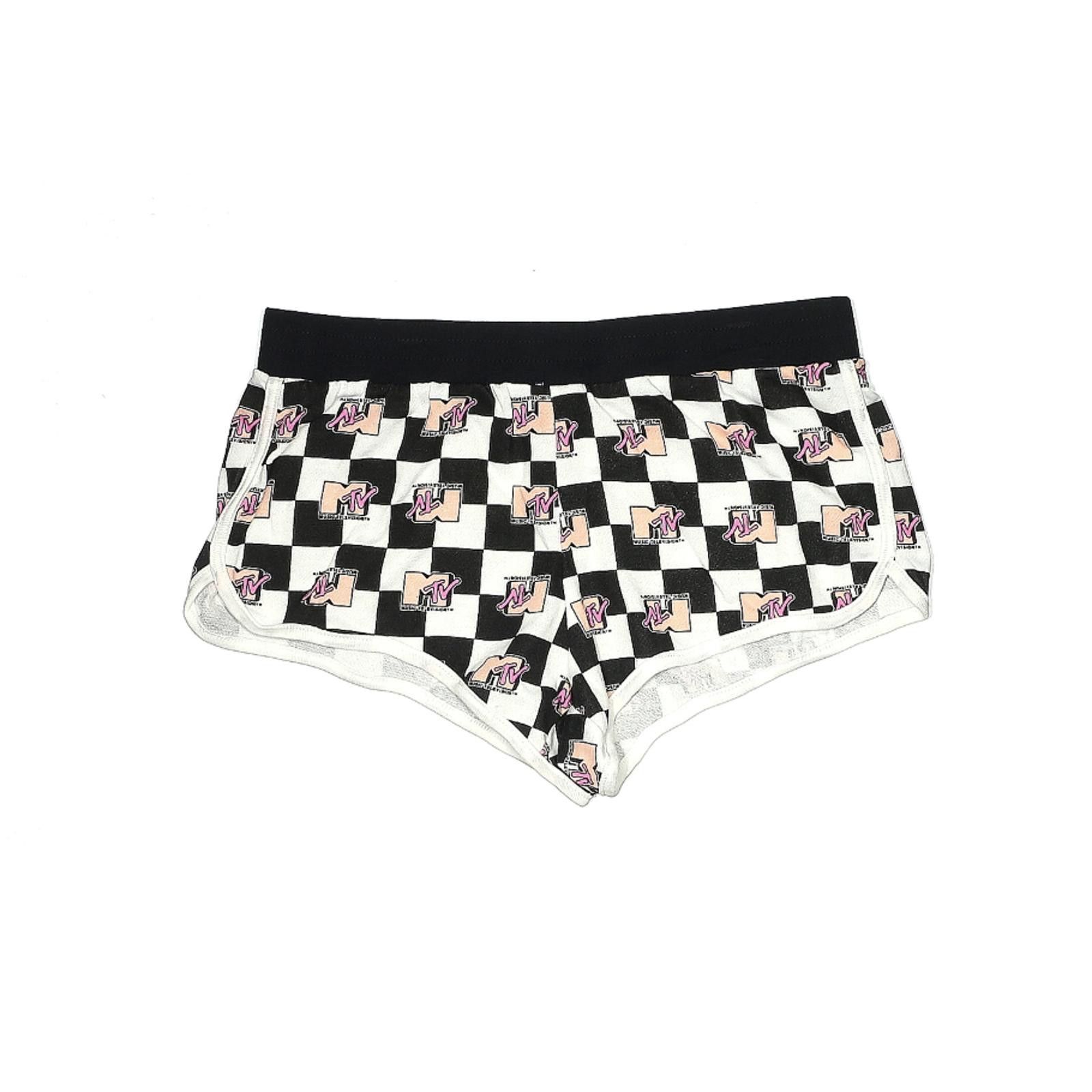 Mtv MTV Black Checkered Logo Shorts Size L Size 36" / US 14 / IT 50 - 1 Thumbnail