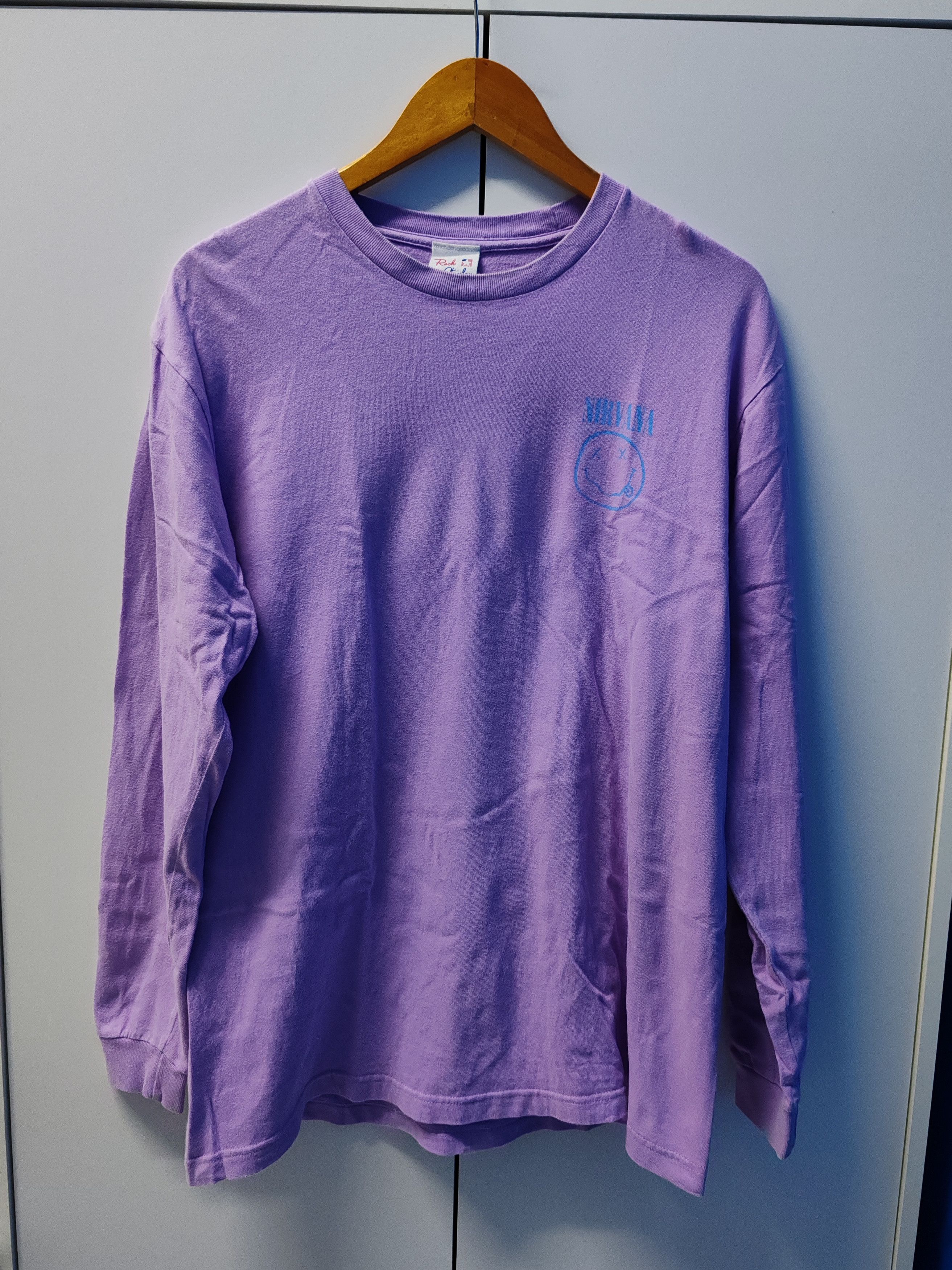 Nirvana Kurt Cobain Smile Long Sleeve Purple Grunge