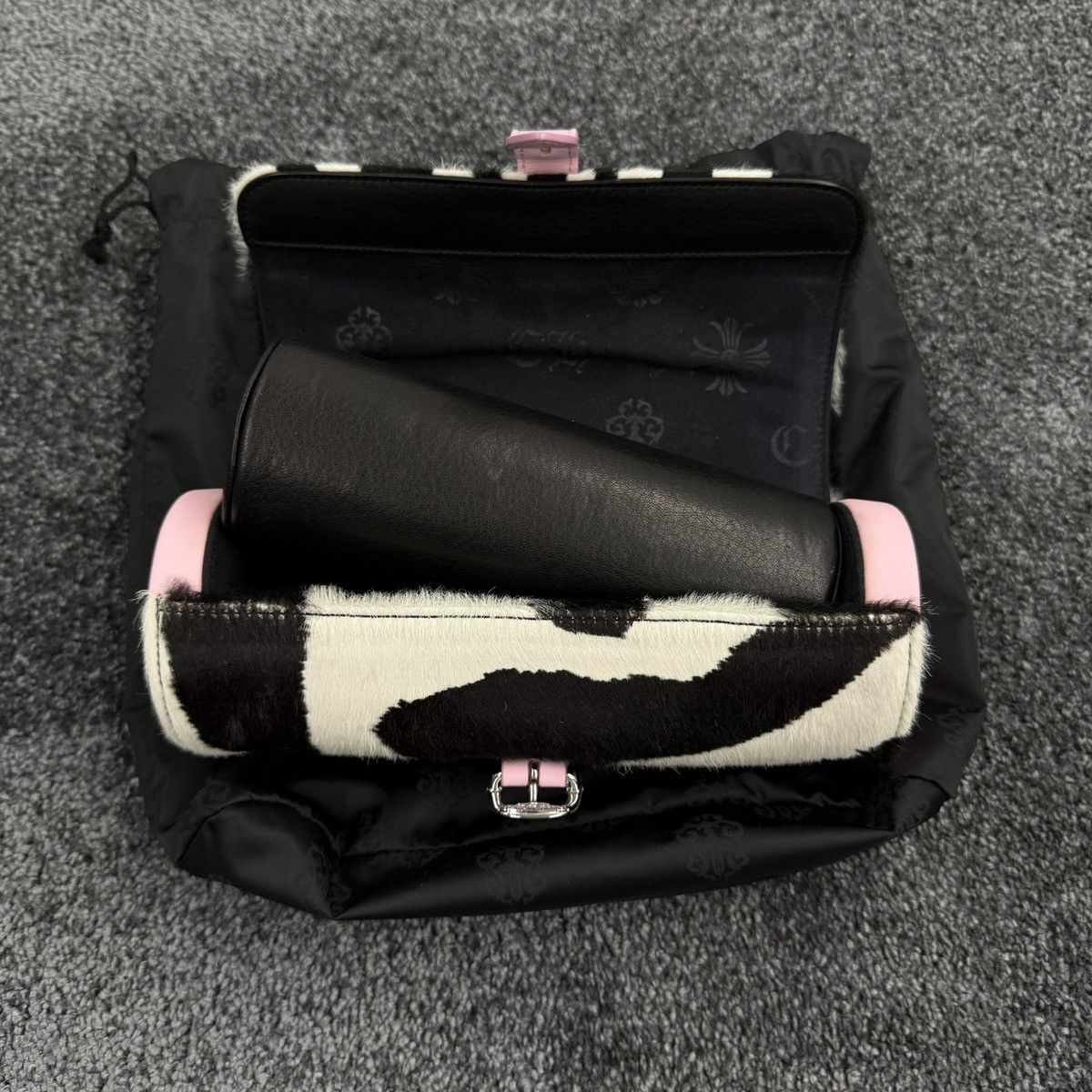 Chrome Hearts Chrome Hearts Black White Zebra Pink Cross Patch Watch Roll Size ONE SIZE - 3 Thumbnail