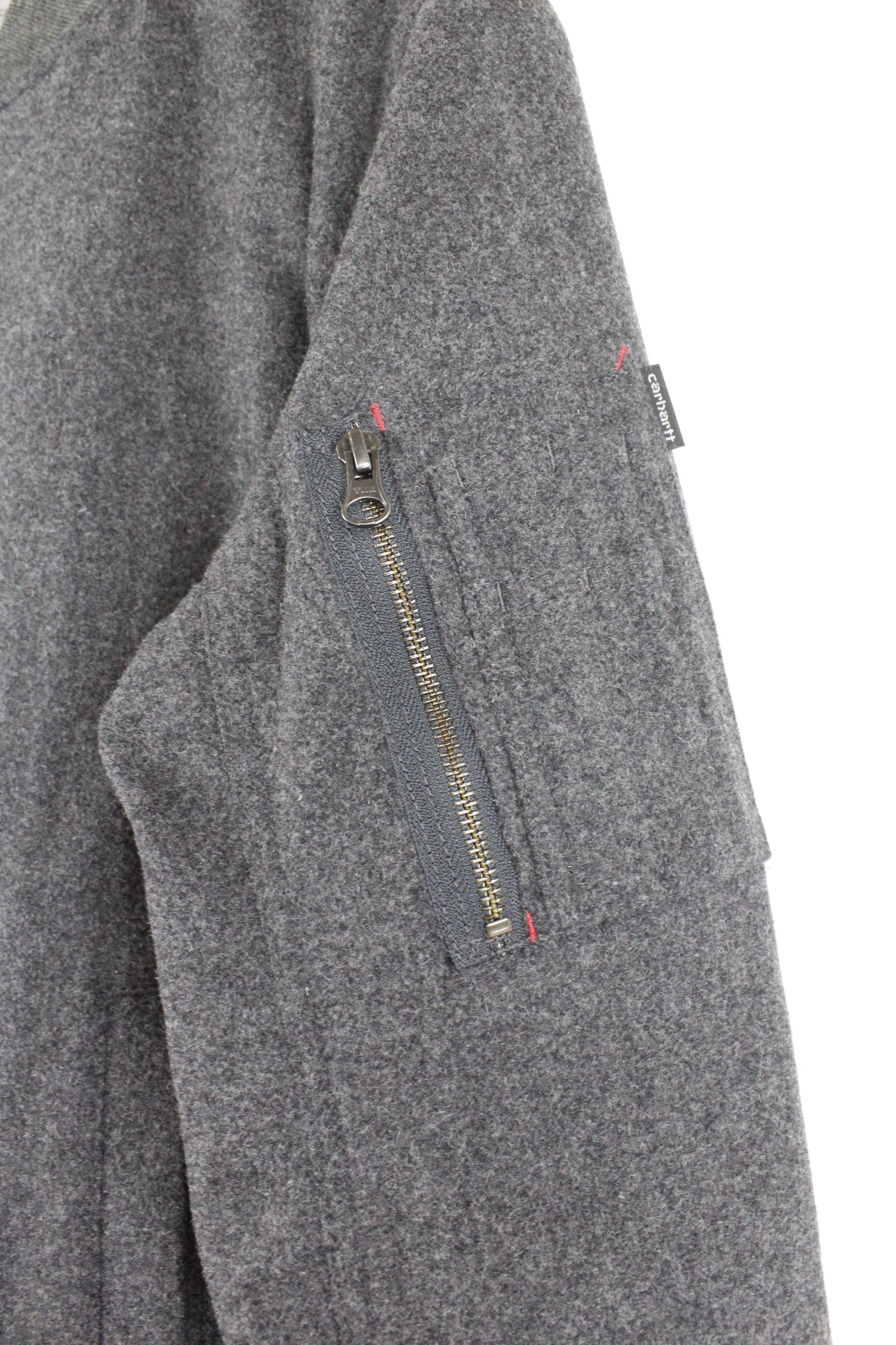 Carhartt × Carhartt Wip Carhartt WIP Gray Heather Wool Perry Bomber Jacket Size US S / EU 44-46 / 1 - 3 Thumbnail