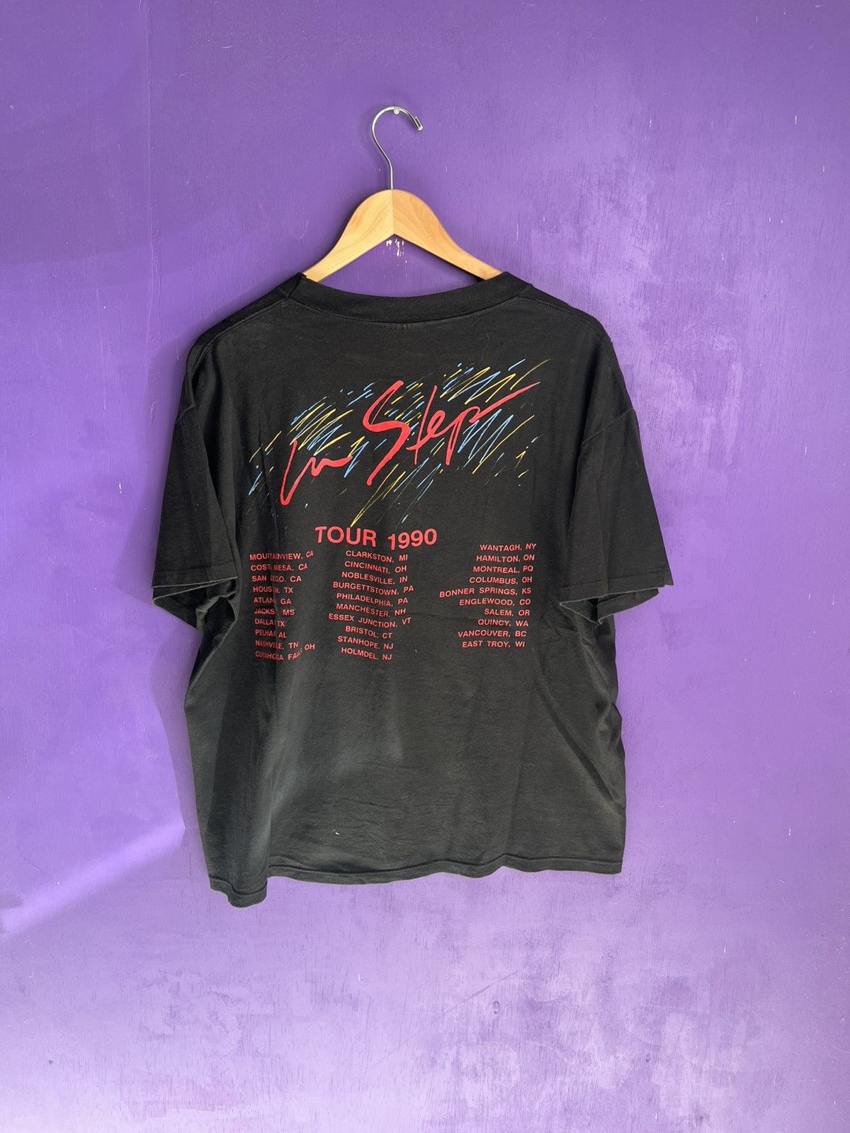 Band Tees × Vintage Vintage 1990 Stevie ray Vaughan double trouble tour tee Size US XL / EU 56 / 4 - 2 Thumbnail