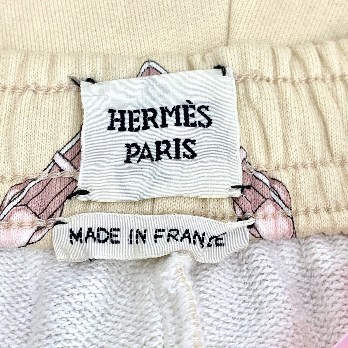 Hermes Hermes Beige Chain Printed Cotton Casual Shorts K26WX Size 24" / US 00 / IT 34 - 5 Thumbnail