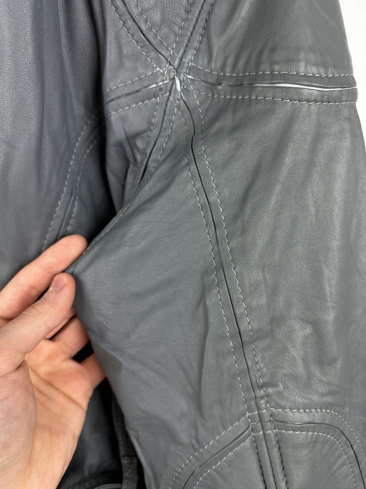 Belstaff NWT Belstaff Centaur Gray Belted Leather Jacket Man Size US L / EU 52-54 / 3 - 24 Thumbnail