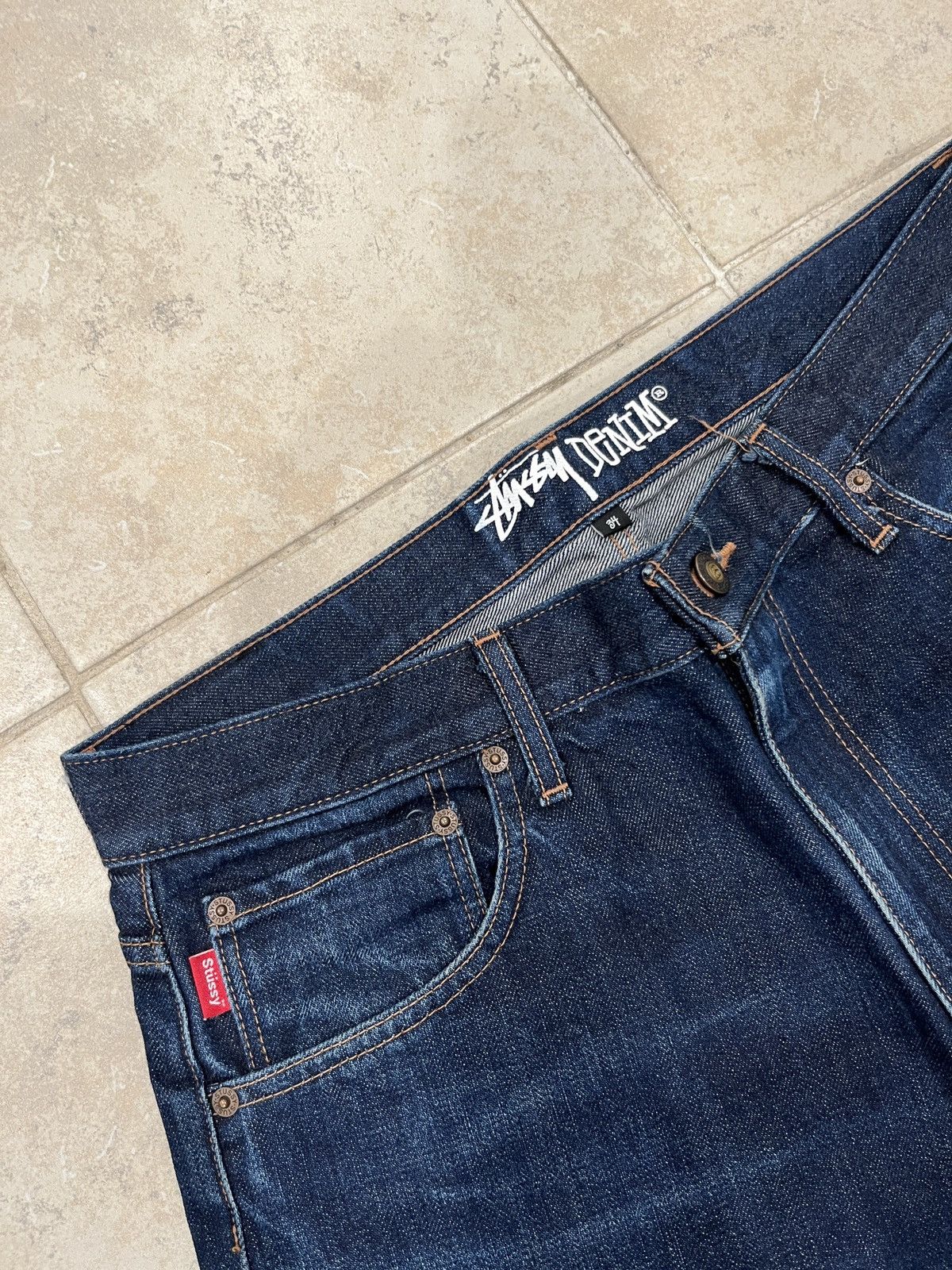 Vintage Stussy Denim Red Line