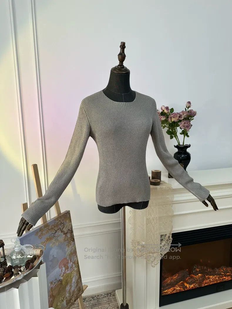 Hermes Hermes Margiela period women's silk side-buttoned knit top Size XS / US 0-2 / IT 36-38 - 6 Thumbnail