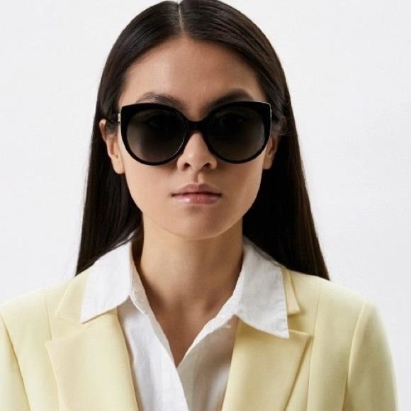 Gucci New Authentic Gucci Cat Eye Black/Grey 55 mm Women's Sunglas Size ONE SIZE - 8 Thumbnail