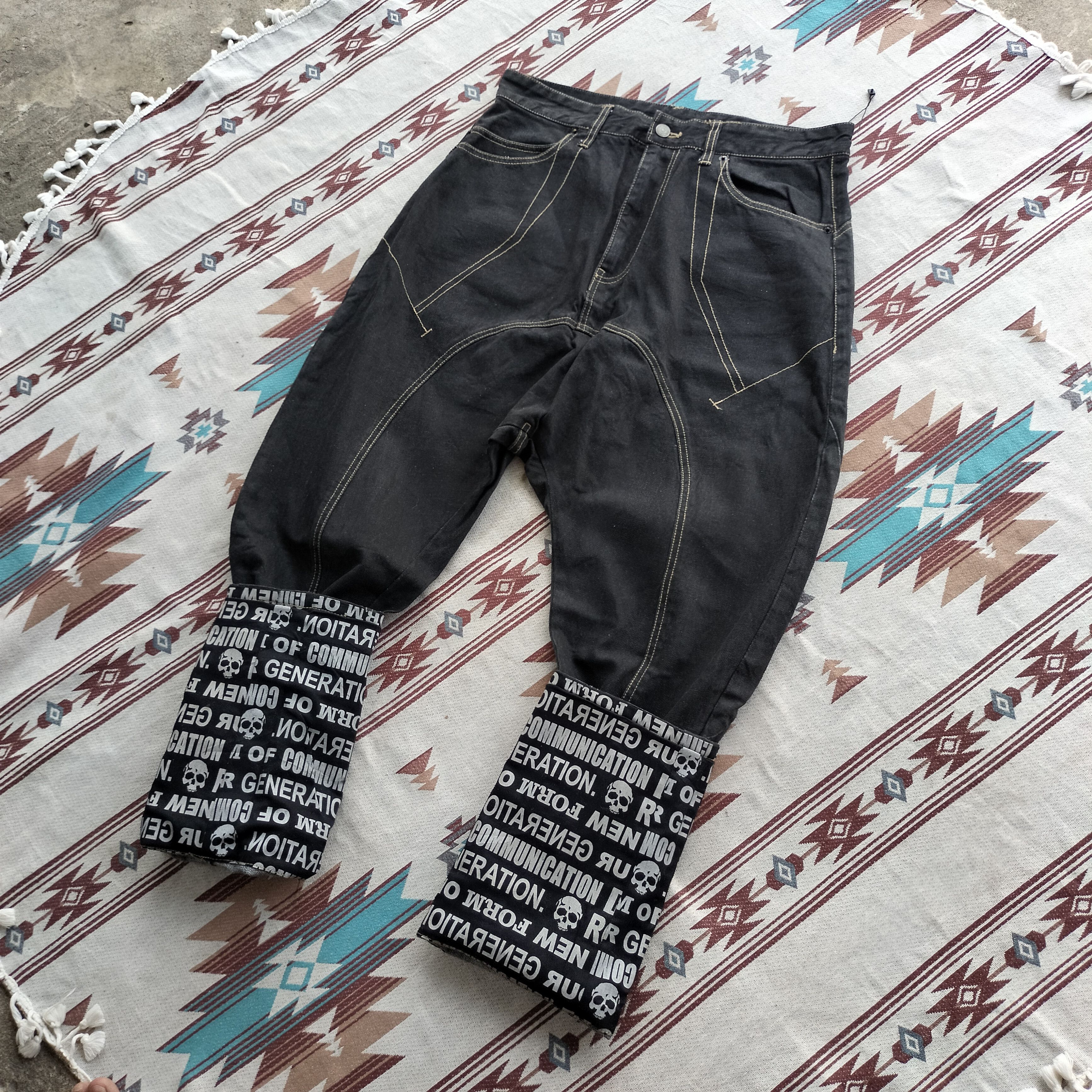 PPFM PPFM printed inner leg curve pants Size US 32 / EU 48 - 2 Thumbnail