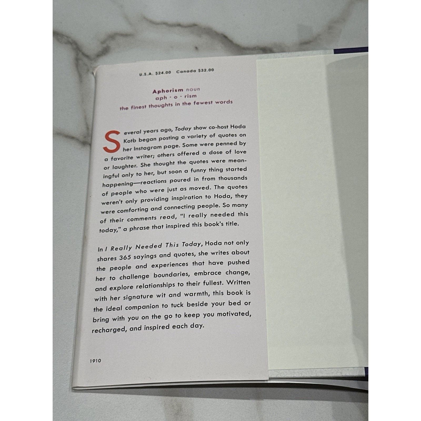 Other I Really Needed This Today by Hoda Kotb Hardcover Book Size 26 - 6 Thumbnail