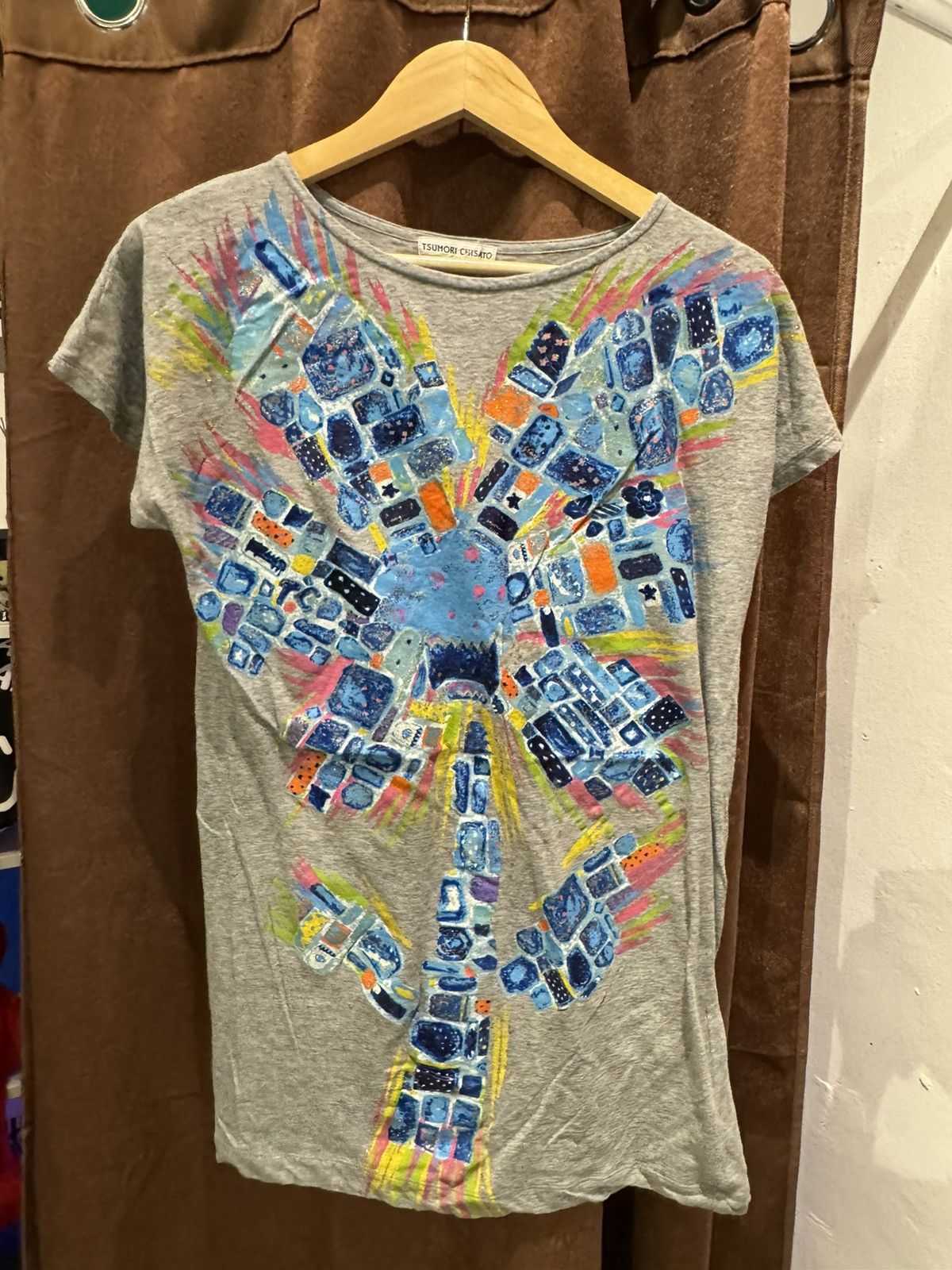 Tsumori Chisato Tsumori Chisato By Issey Miyake Graphic Top Grey Tee Size M / US 6-8 / IT 42-44 - 1 Thumbnail