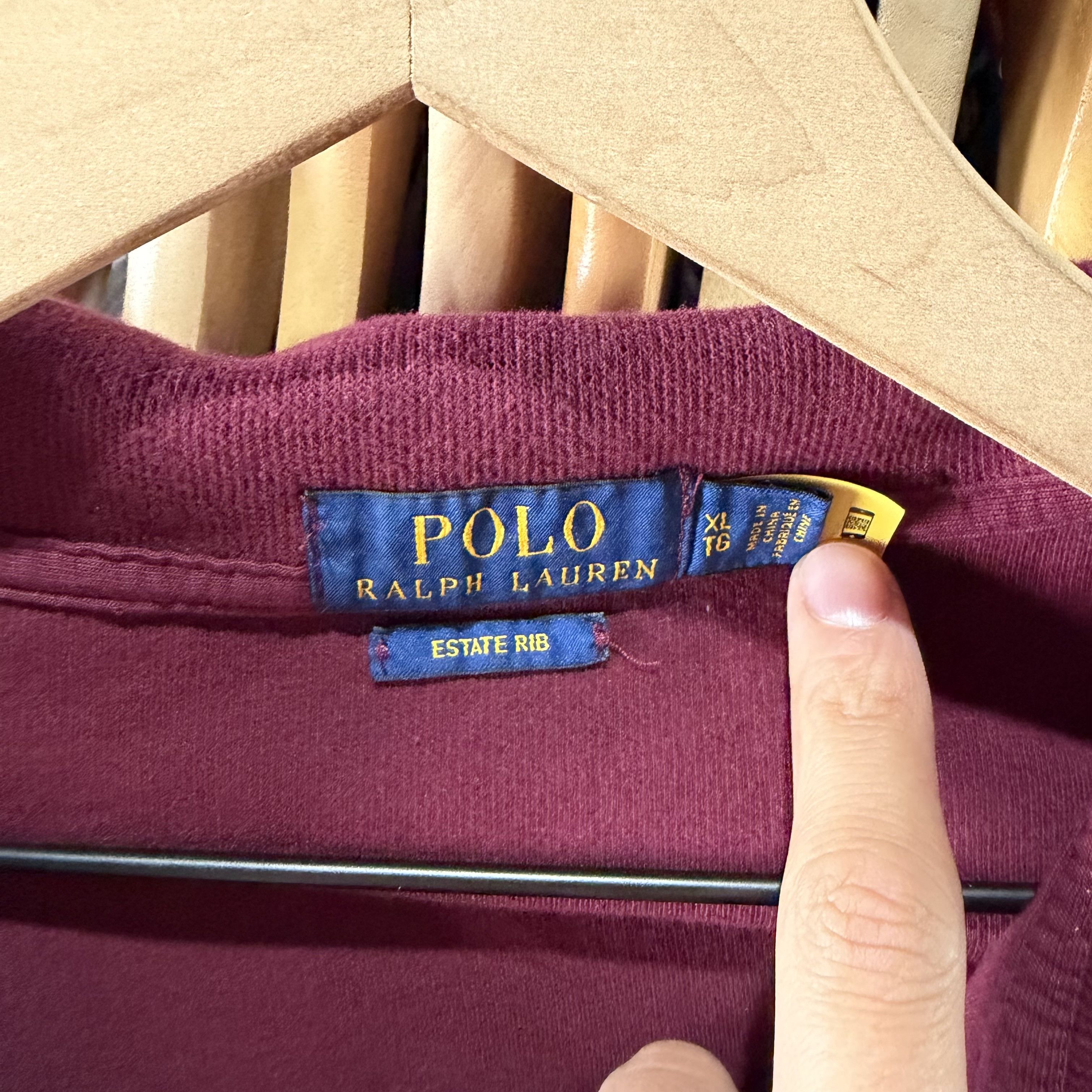 Polo Ralph Lauren Polo Ralph Lauren Sweater Mens XL Dark Red Burgundy 1/4 Zip Size US XL / EU 56 / 4 - 8 Thumbnail
